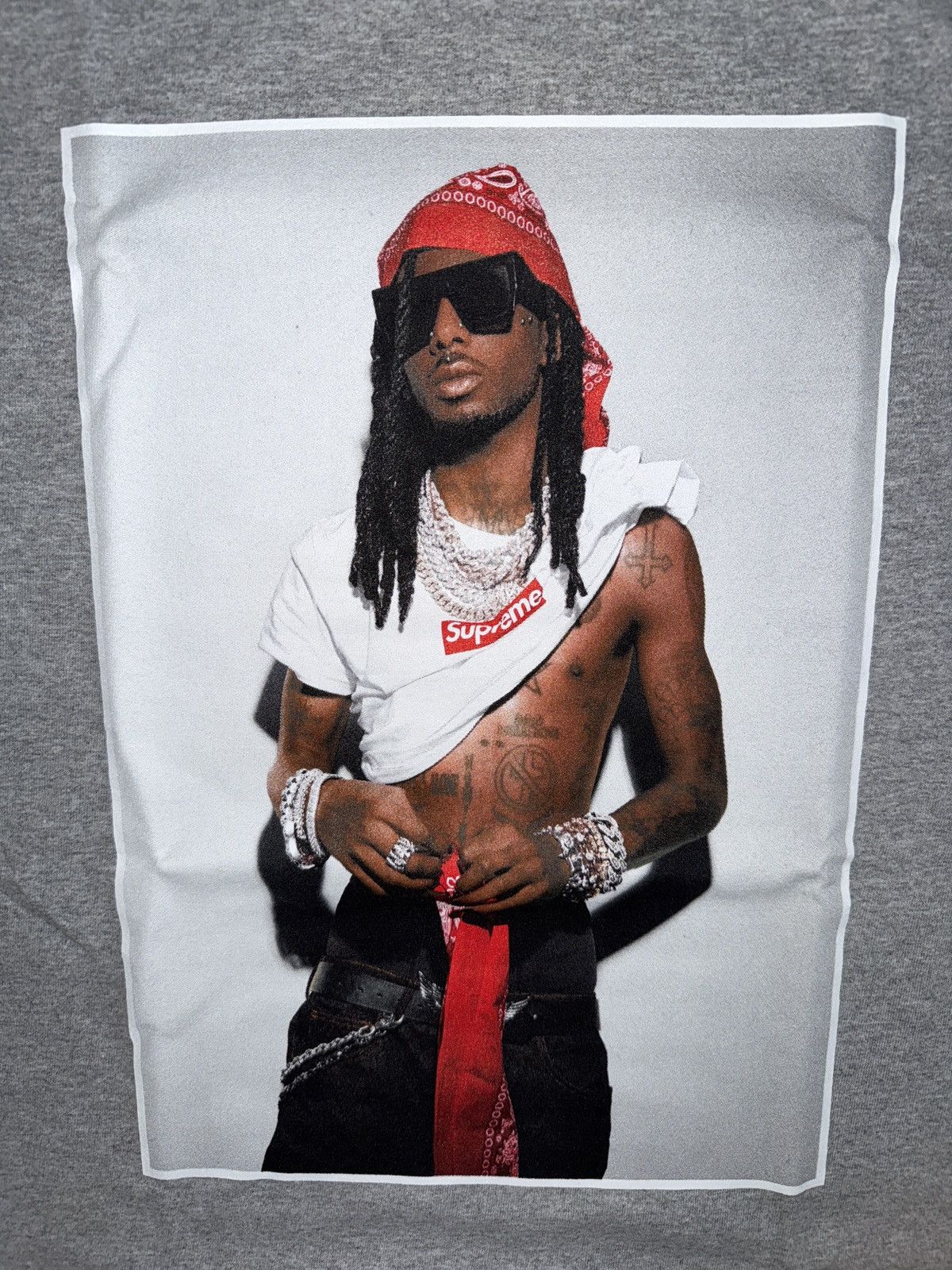 Supreme Supreme Playboi Carti Photo Tee - Grey Size US M / EU 48-50 / 2 - 3 Thumbnail