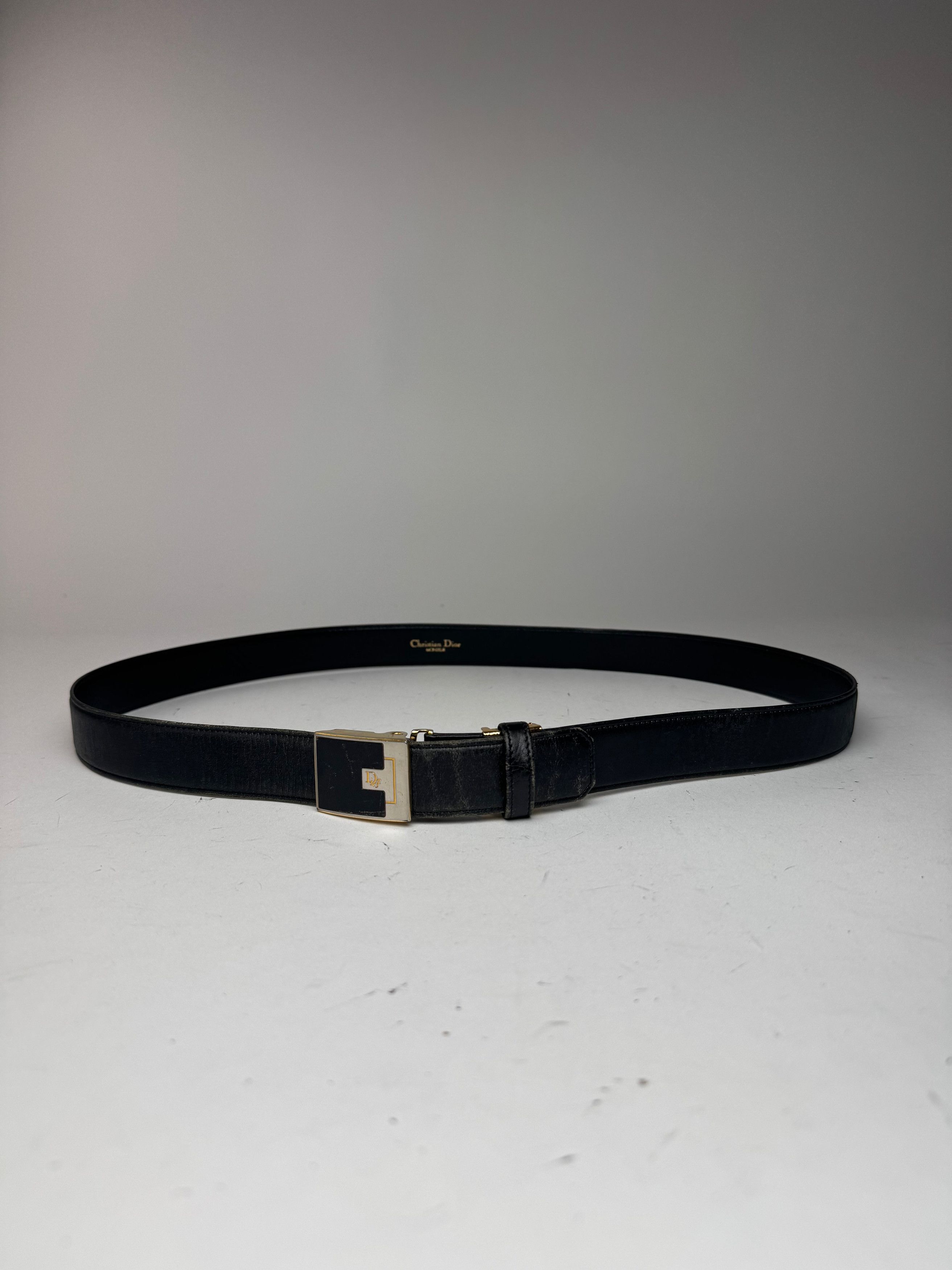 Dior Vintage Leather Belt Black Size ONE SIZE - 1 Thumbnail