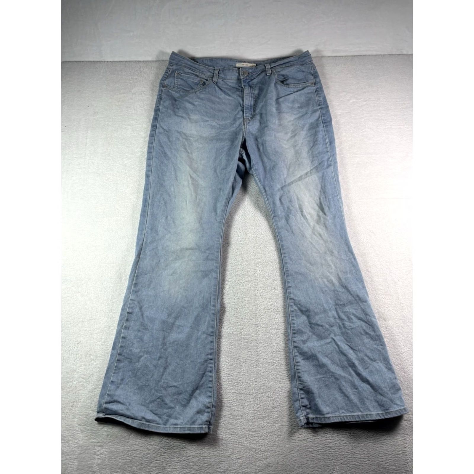 Levi's Levi's 726 Flare Jeans Women's 32x30 Light Wash Denim Regular Blue 5-Pocket Style Vintage No N/A Size 24" / US 00 / IT 34 - 2 Thumbnail