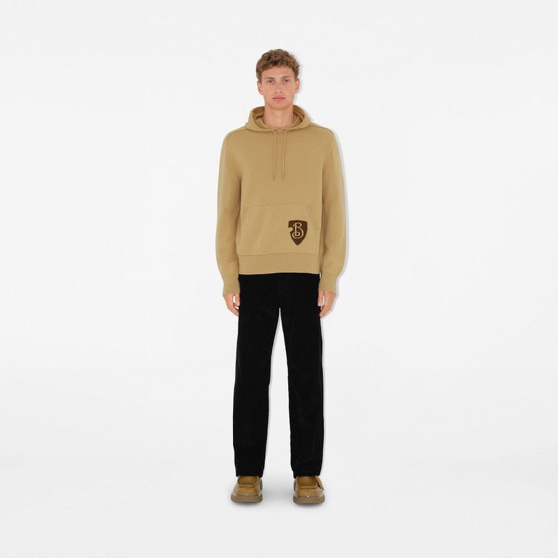 Burberry o1w1db10326 B Shield Wool Blend Hoodie in Sand Size US S / EU 44-46 / 1 - 2 Thumbnail