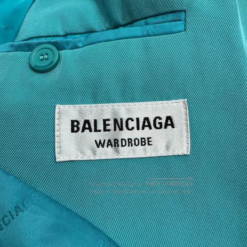 Balenciaga Balenciaga Lake blue pleated blazer Size XS / US 0-2 / IT 36-38 - 2 Thumbnail