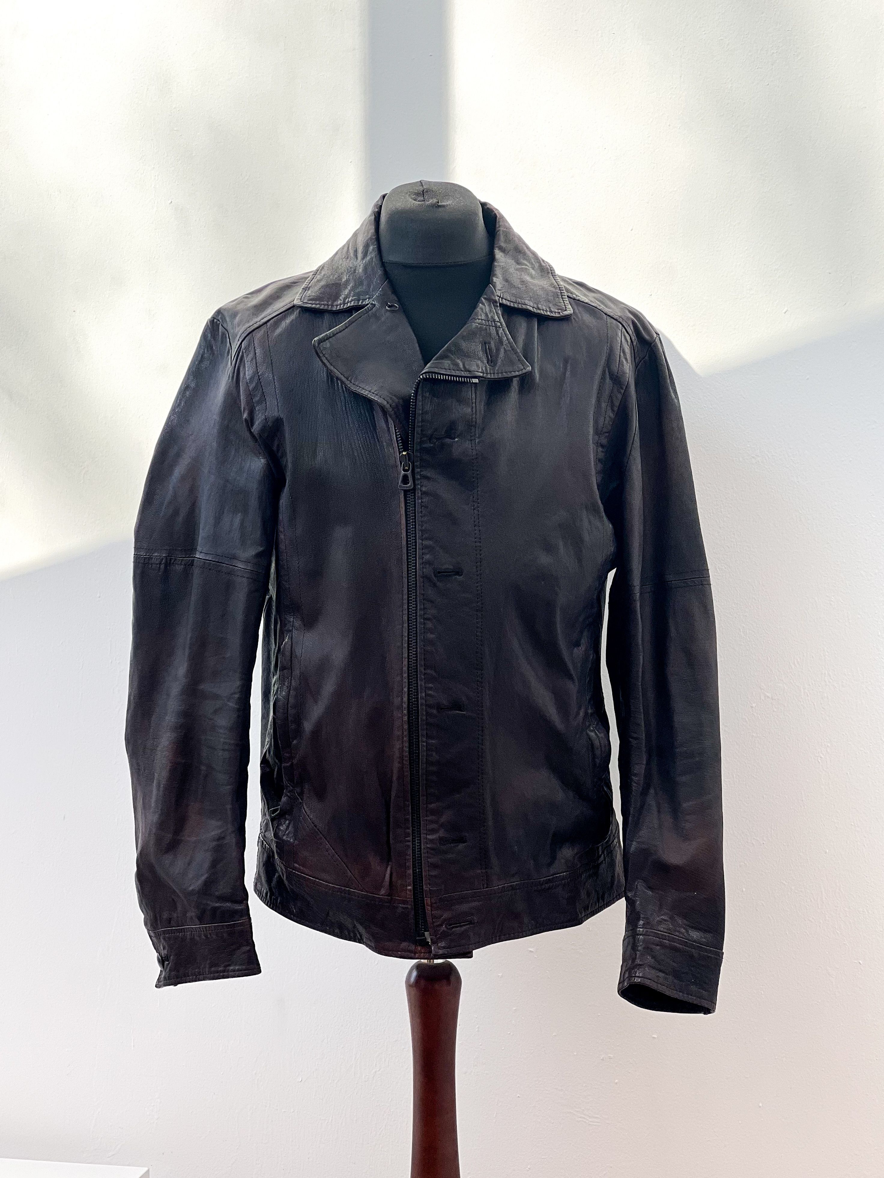 Hugo Boss × Vintage Hugo Boss Orange vintage leather jacket Size US L / EU 52-54 / 3 - 8 Thumbnail