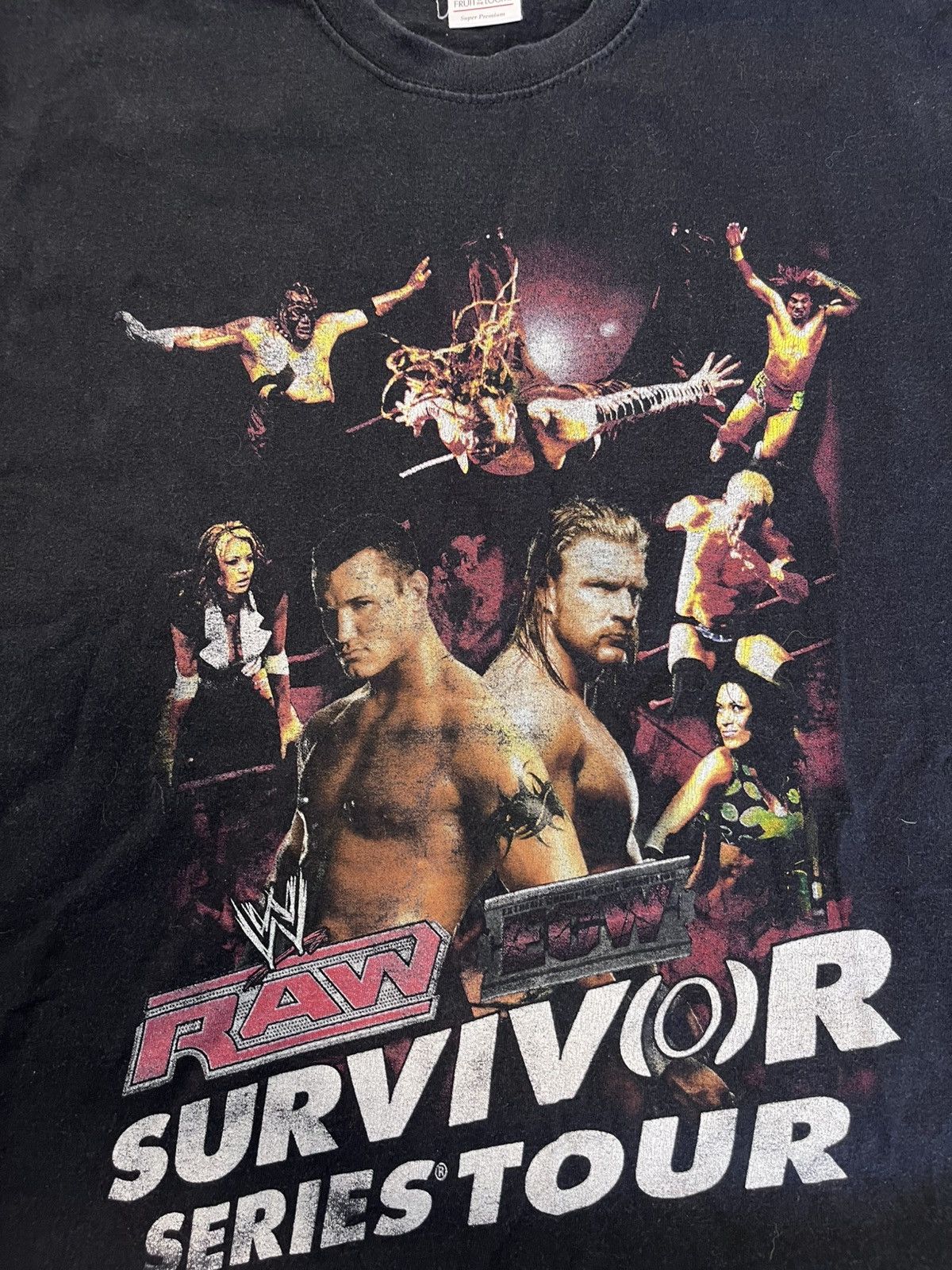 Fruit Of The Loom Vintage WWE Survivor Series Tour 2007 T Shirt RAW ECW M Size US M / EU 48-50 / 2 - 3 Thumbnail