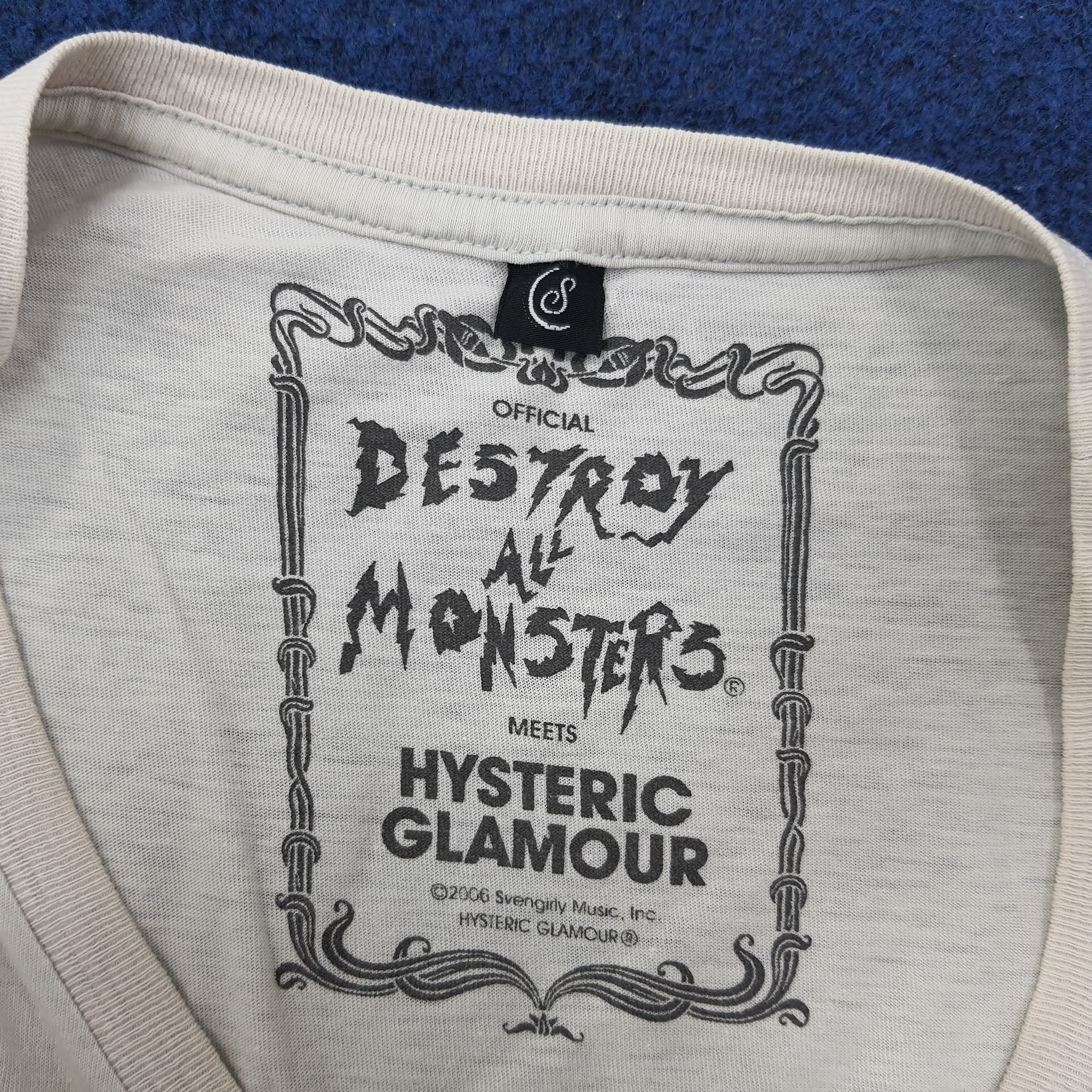 Hysteric Glamour Vintage Hysteric Glamour Destroy All Monsters Tshirt C267N73 Size US S / EU 44-46 / 1 - 6 Thumbnail