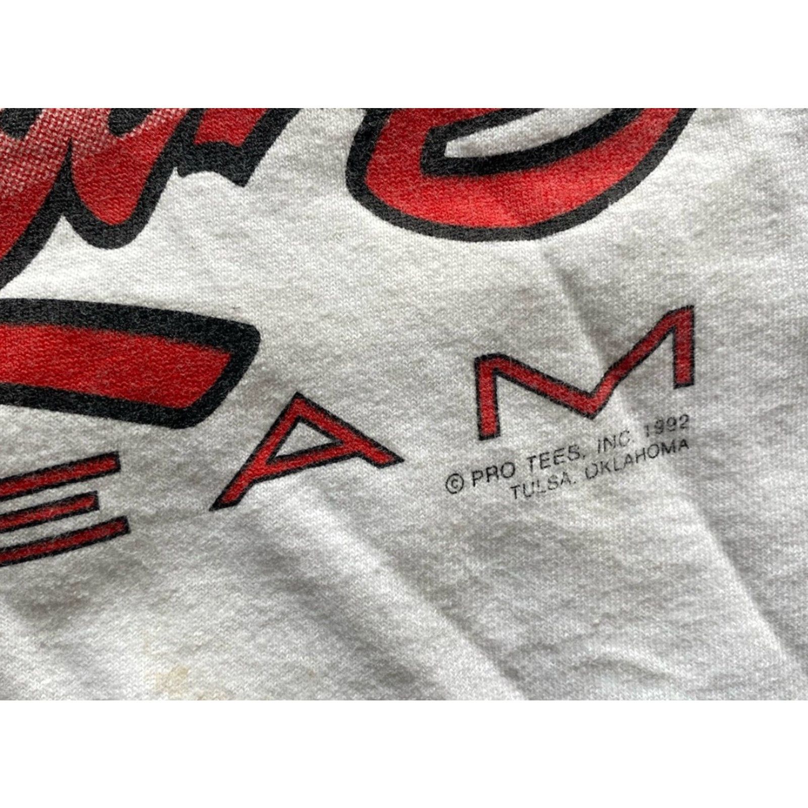 Fruit Of The Loom VINTAGE 1992 Wheels In Motion Racing Team Pepsi T-Shirt Men XL White Fruit of the Loom Shirt Short Sleeve 1990s Mens Size US XL / EU 56 / 4 - 6 Thumbnail