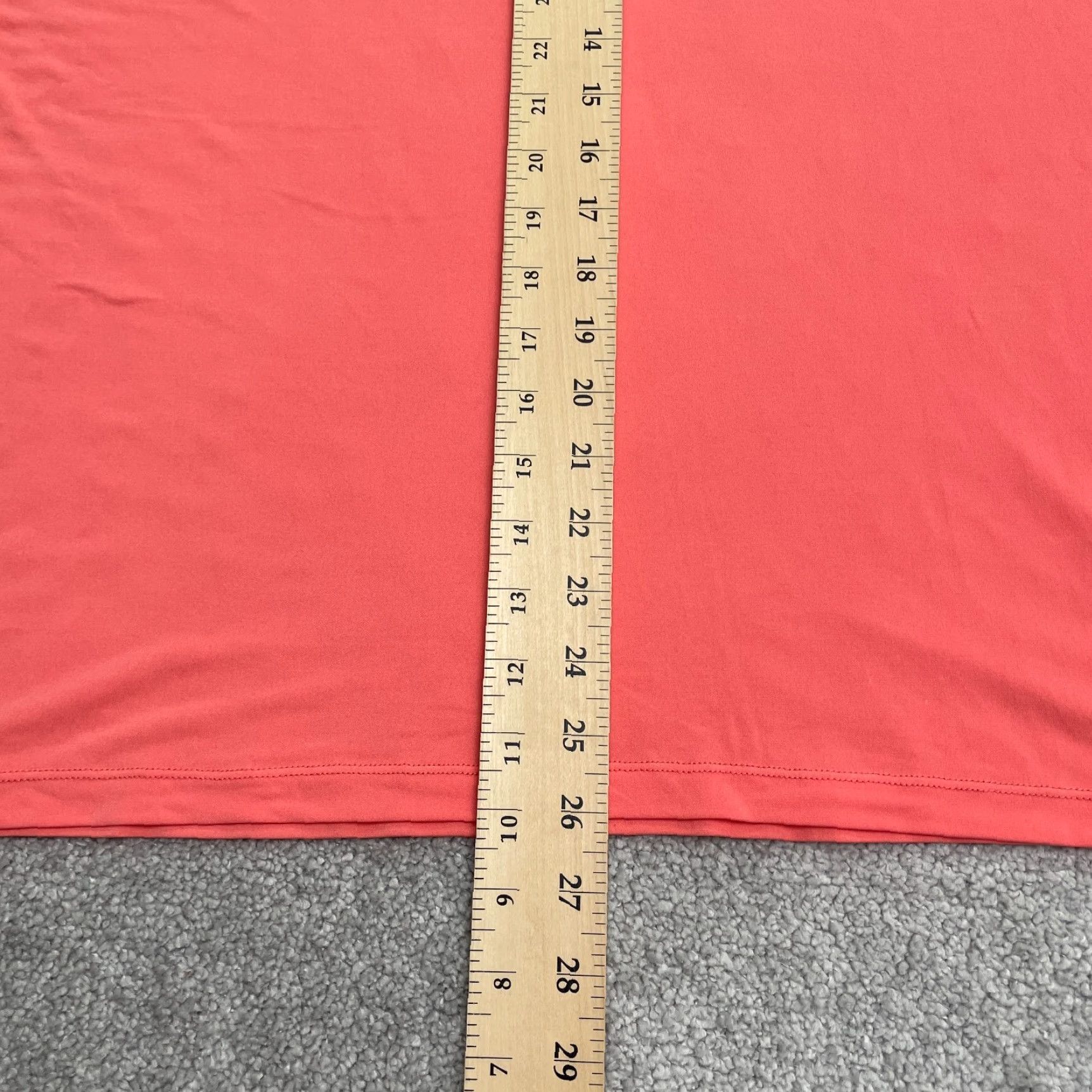 George George Blouse Shirt Womens XL Boat Neck Short Sleeve Orange Knit Polyester Spandex Casual Topjpeg Size XL / US 12-14 / IT 48-50 - 7 Thumbnail