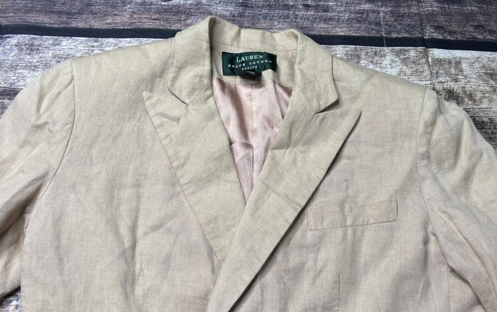 Lauren Ralph Lauren Lauren Ralph Lauren Blazer Jacket Womens Size 4p Linen USA Size S / US 4 / IT 40 - 4 Thumbnail