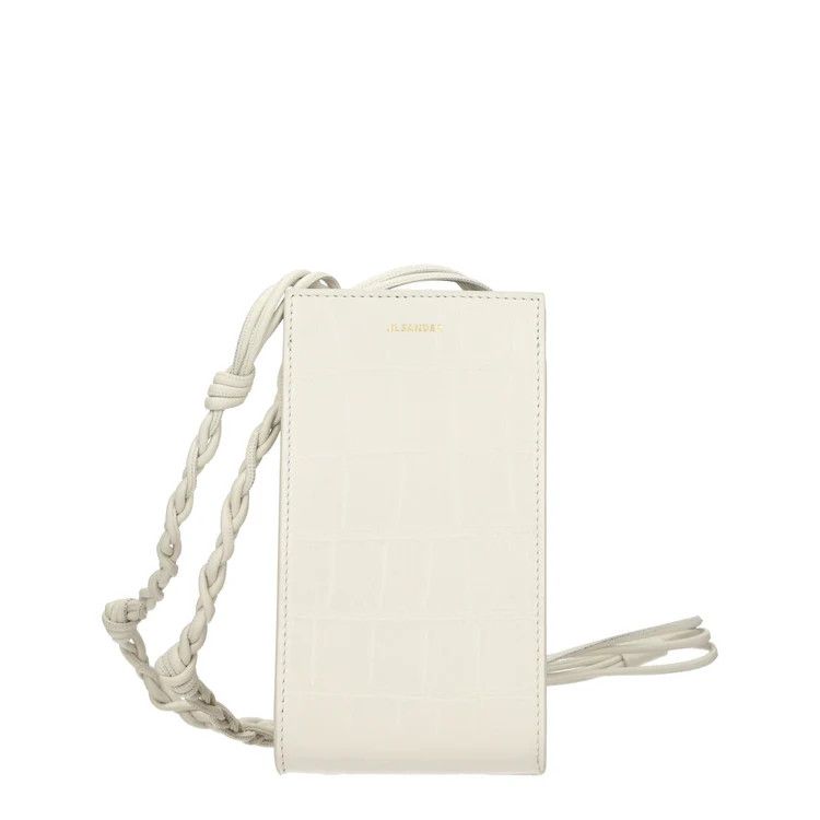Jil Sander ob1o1e1124 Size: OS / Leather Smartphone Holder in White Size ONE SIZE - 1 Thumbnail