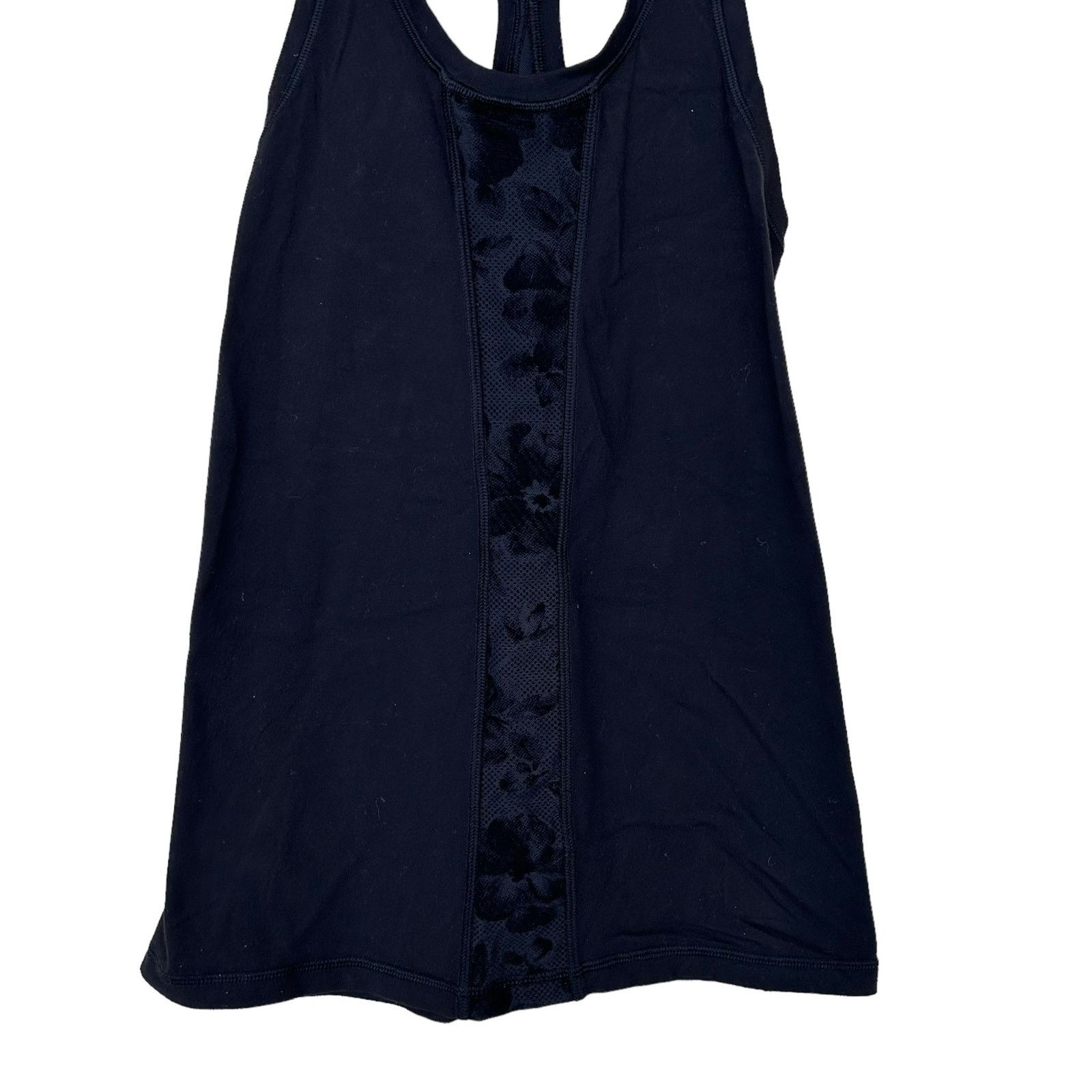 Lululemon Lululemon Black Flocked Cool Racerback Tank Top Sz XS Size XS / US 0-2 / IT 36-38 - 2 Thumbnail