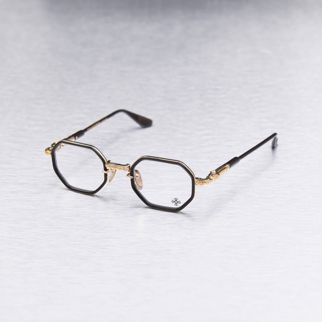 Chrome Hearts CHROME HEARTS TATTERS CLASSIC BROWN - GOLD PLATED GLASSES Size ONE SIZE - 1 Thumbnail