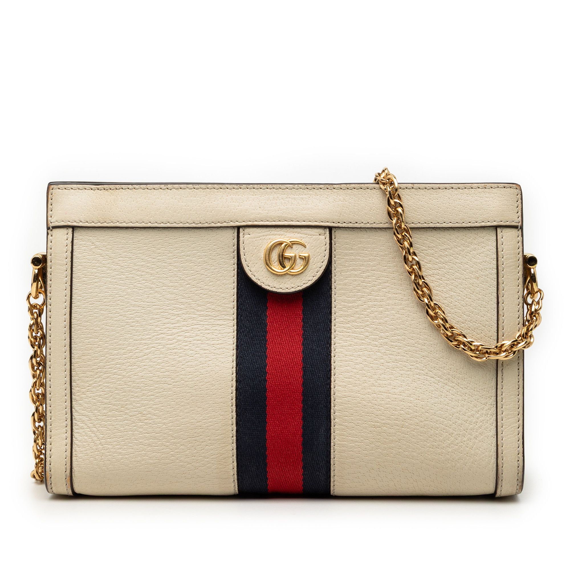 Gucci Gucci Small Calfskin Web Ophidia Chain Crossbody Size ONE SIZE - 1 Thumbnail
