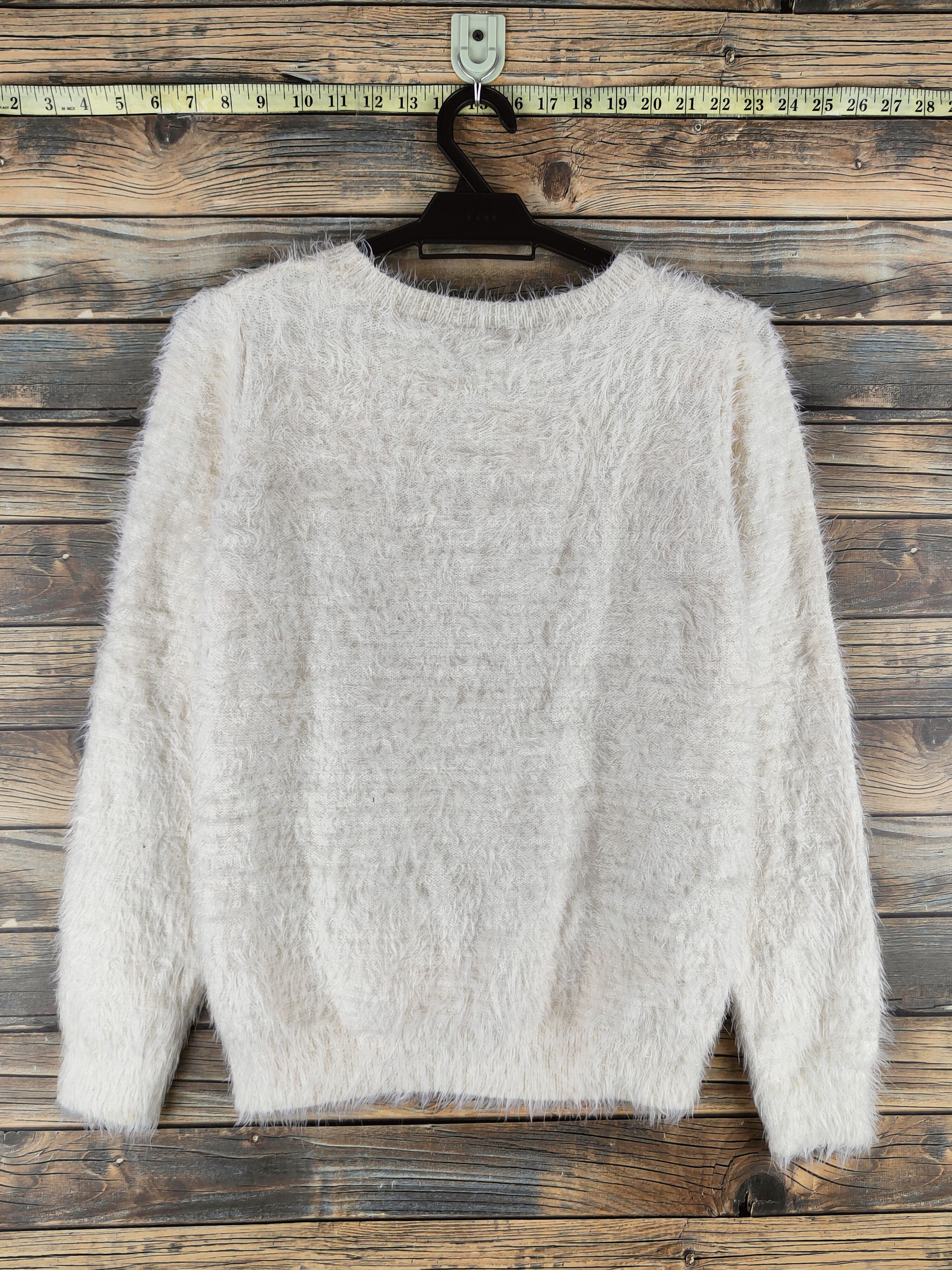 Japanese Brand DL Grove Cream Fur Mohair Knitwear #46-517 Size M / US 6-8 / IT 42-44 - 7 Thumbnail