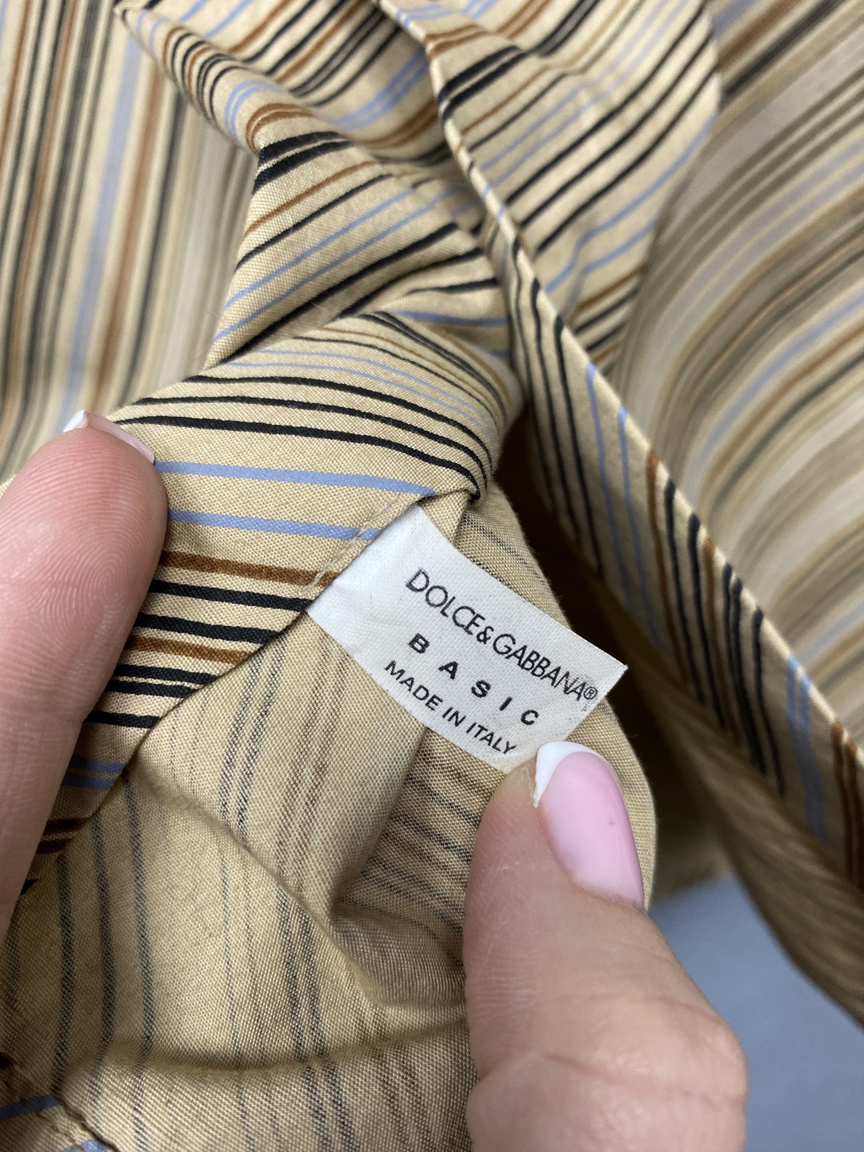Dolce & Gabbana × Vintage Dolce & Gabbana Vintage Mens Striped Long Sleeve Shirt Size US M / EU 48-50 / 2 - 7 Thumbnail