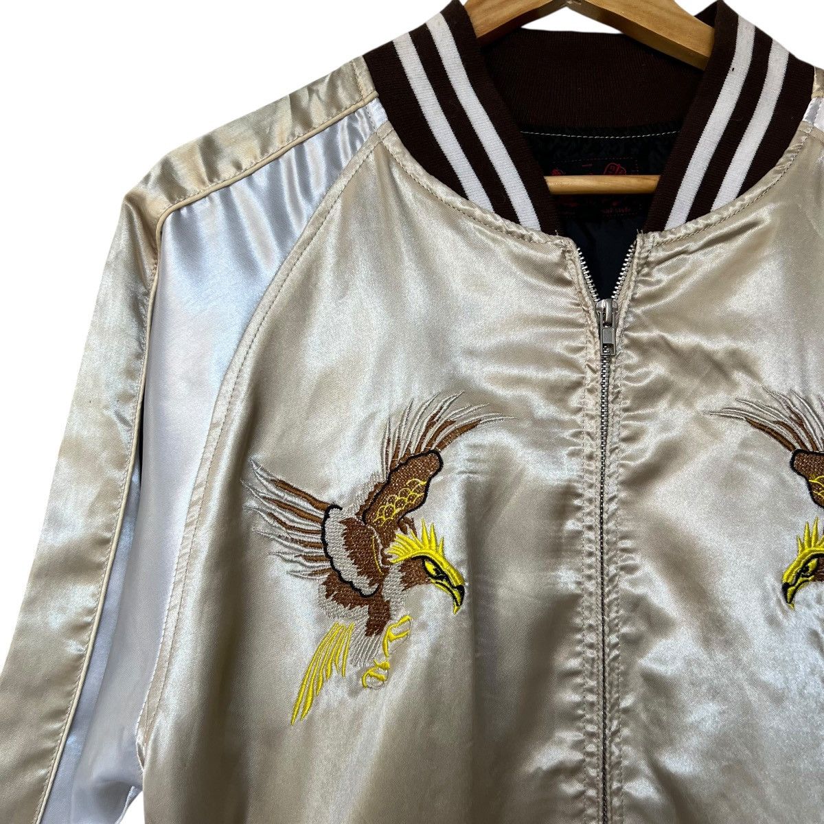 Other Vintage Japanese Sukajan Zip Up Bomber Jacket Size US XL / EU 56 / 4 - 5 Thumbnail