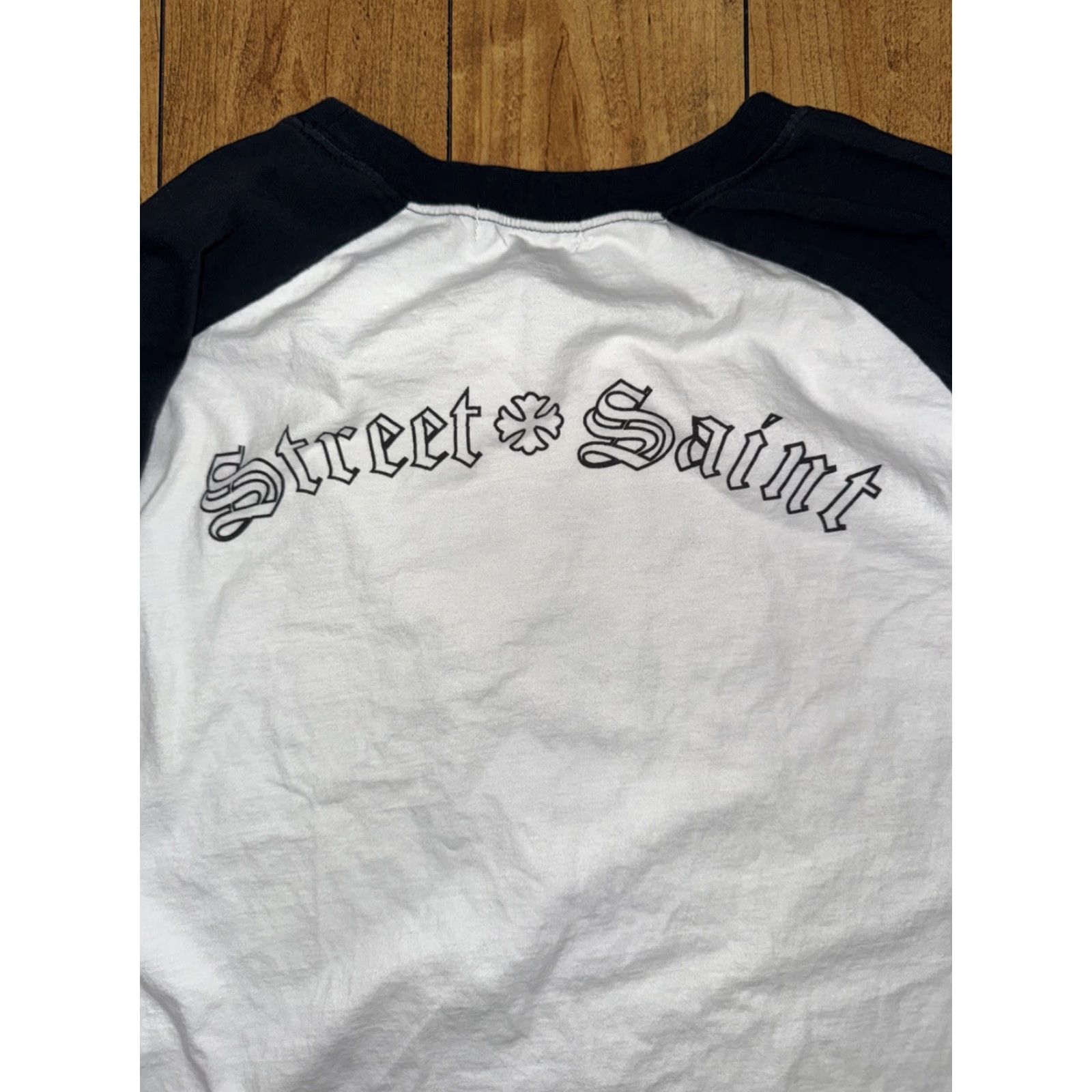 Vintage VINTAGE Street Saint 3/4 Sleeve T-Shirt White XL Men's Shirt Size XL White Street Saint 3/4 Sleeve T-Shirt Mens XL White Shirt Size US XL / EU 56 / 4 - 7 Thumbnail