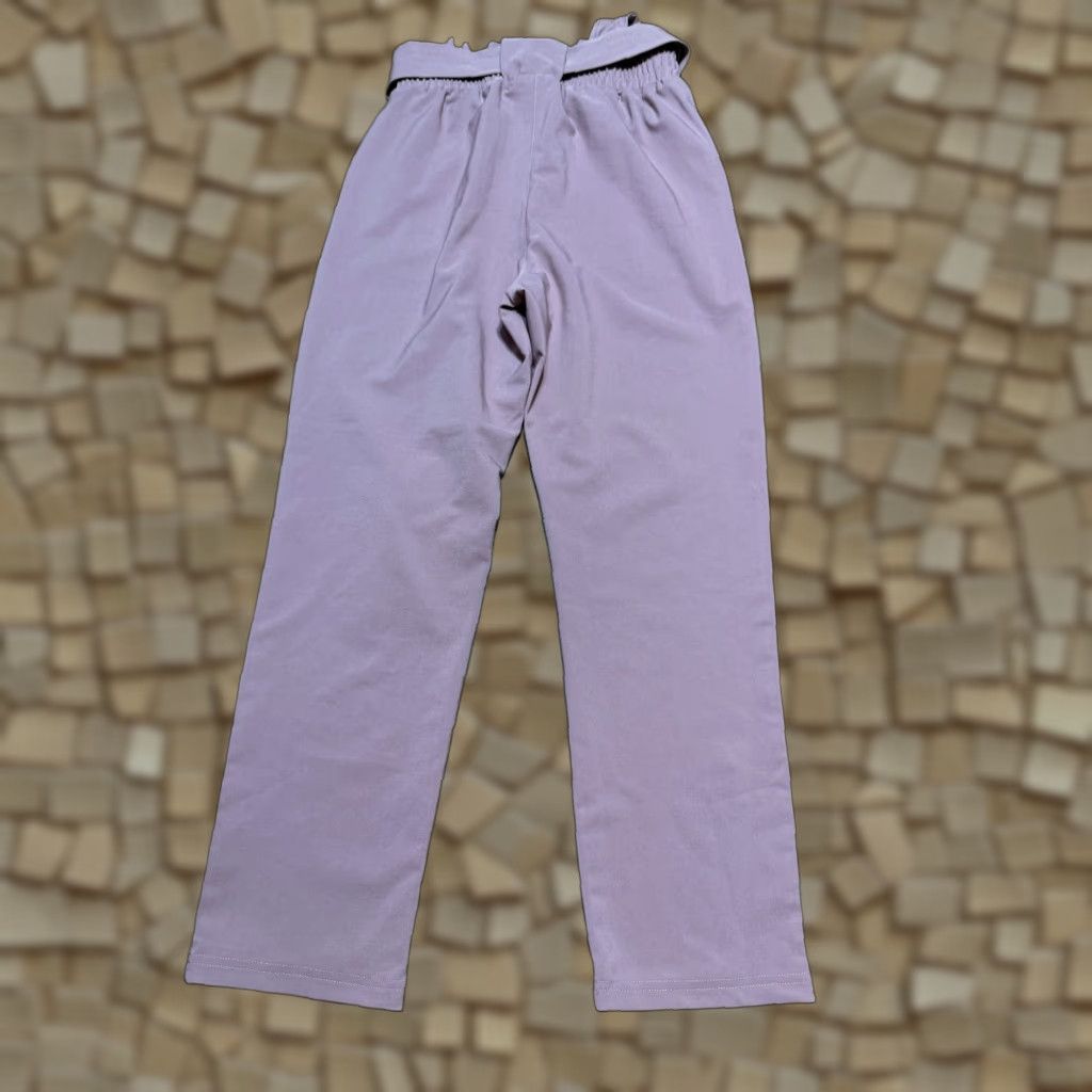 Vintage Grace Karin Pants Women's Size Small Pink Tie Waist Straight Casual High Rise Size 28" / US 6 / IT 42 - 1 Thumbnail