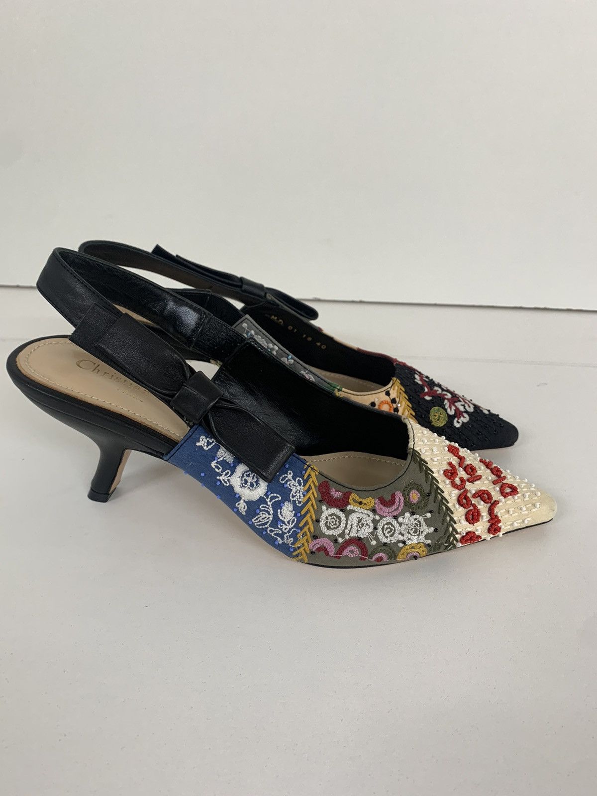 Dior Heel Dior Embroidered Calfskin Size US 9 / IT 39 - 3 Thumbnail