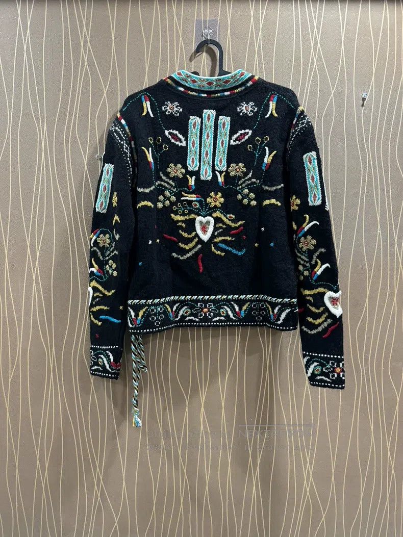 Dior Dior National style embroidered sweater Size XXS / US 00 / IT 34 - 2 Thumbnail