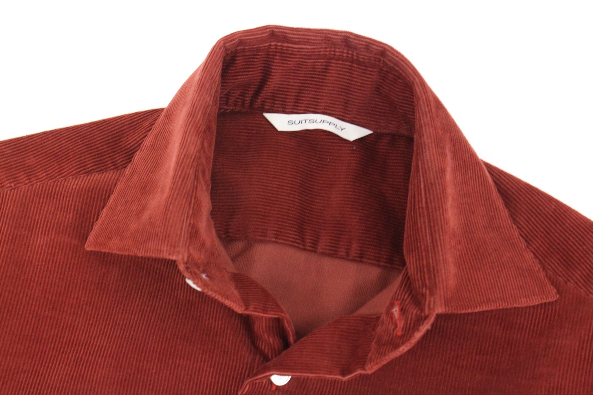 Suitsupply ~2XS Red Velvet Corduroy Cotton Shirt 67552 Size US XXS / EU 40 - 4 Thumbnail