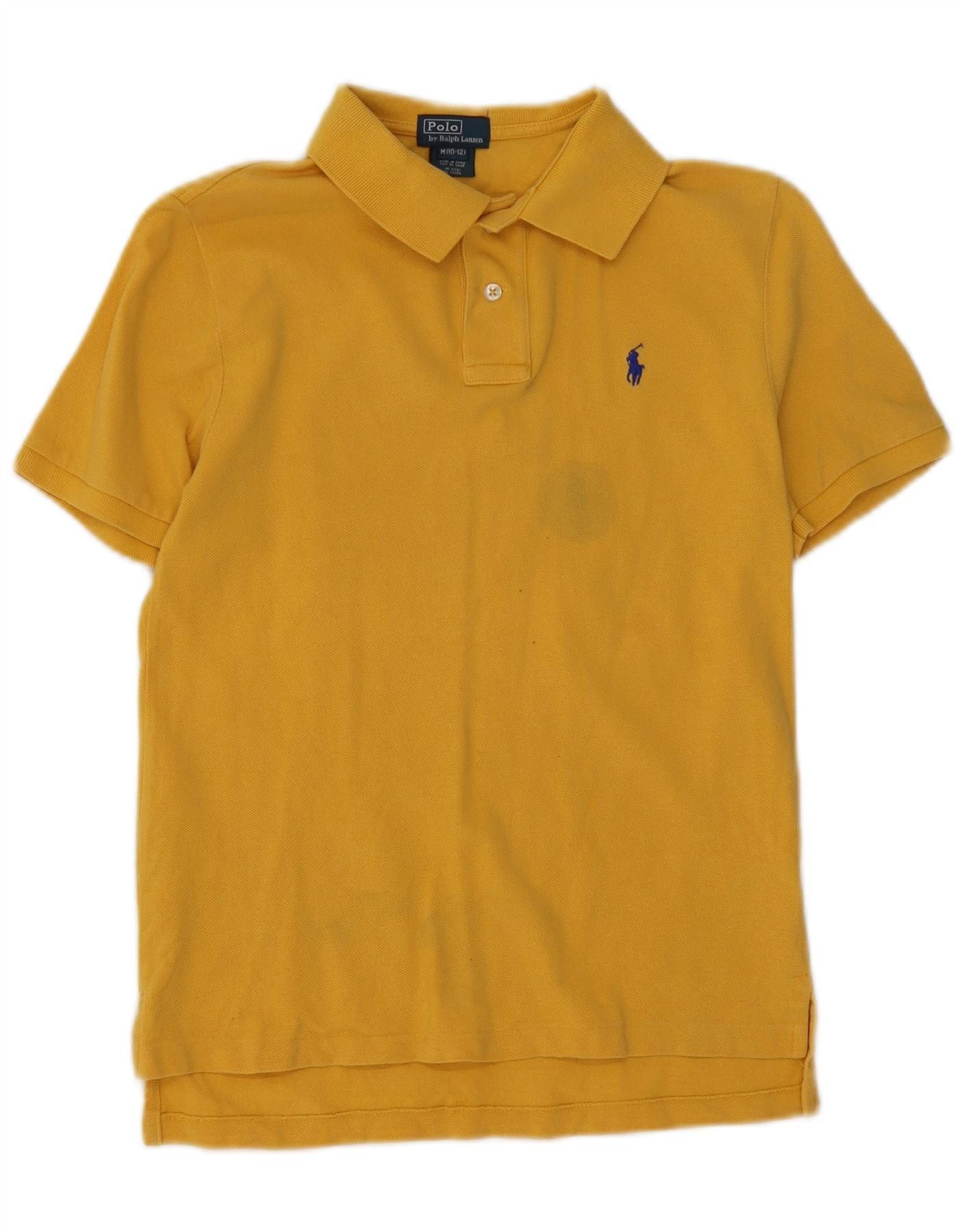 Polo Ralph Lauren Boys Polo Shirt 10-11 Years Medium Yellow Cotton Size XXS / US 00 / IT 34 - 1 Thumbnail