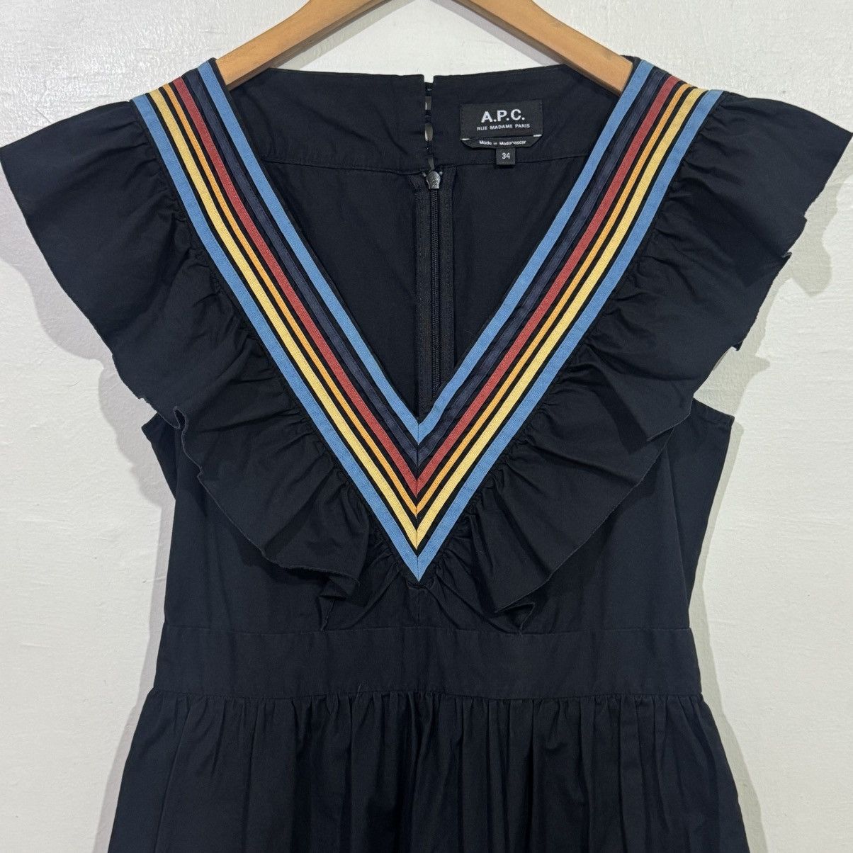 A.P.C. A.P.C Frilled Ruffled Sleeveless Dress Size XXS / US 00 / IT 34 - 5 Thumbnail