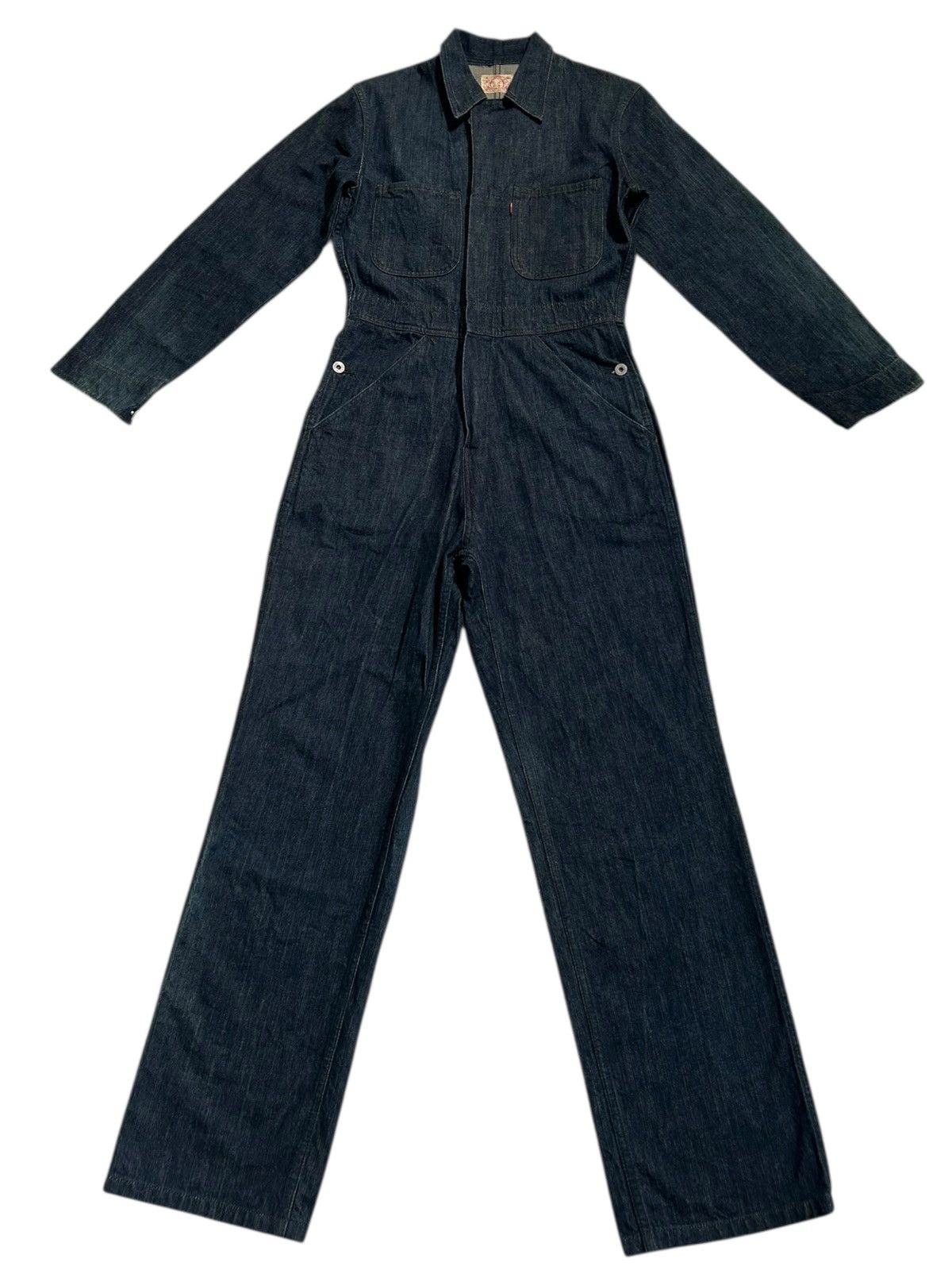 Evisu × Vintage RARE!!! Vintage Evisu Japan Seagull Blue Denim Coverall Size US 38 / EU 54 - 2 Thumbnail