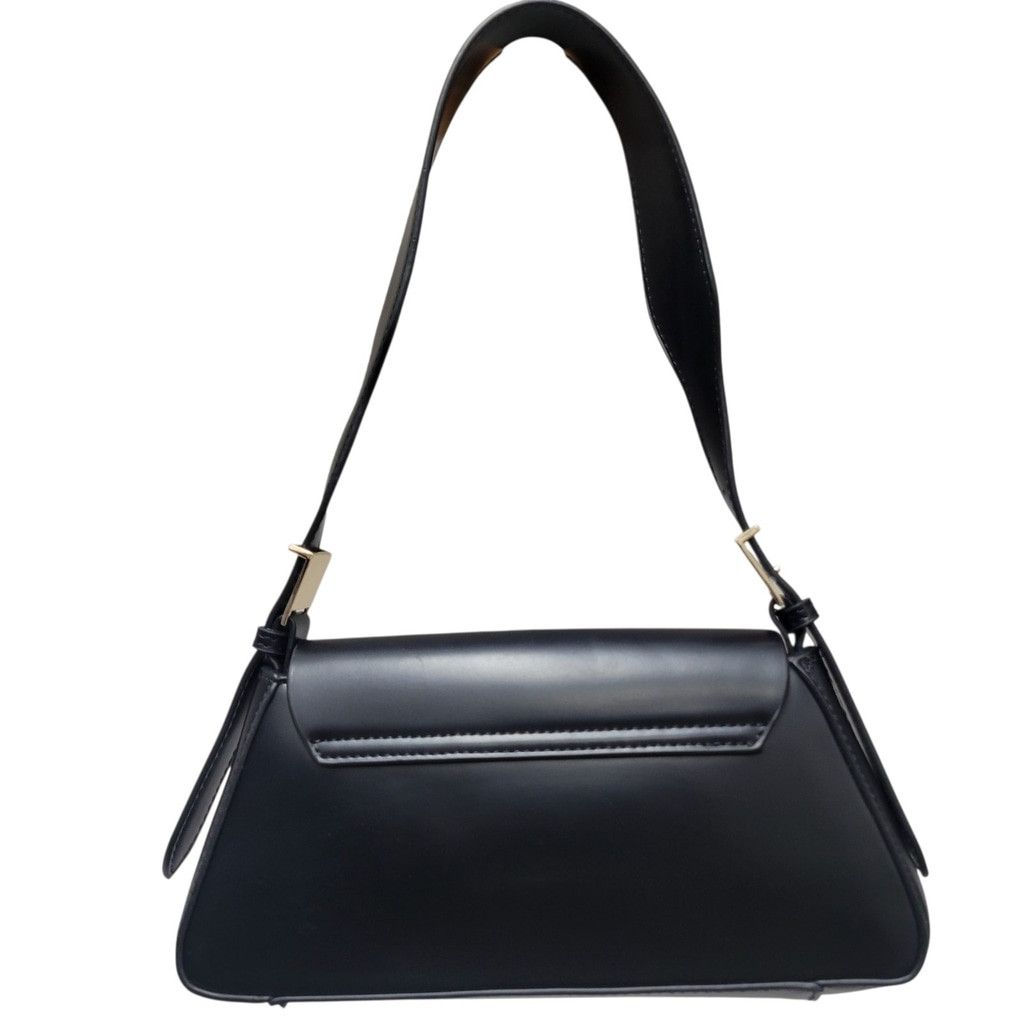 Zara ZARA Women's Faux-Leather Black Shoulder Bag Purse Pre-owned Size ONE SIZE - 1 Thumbnail