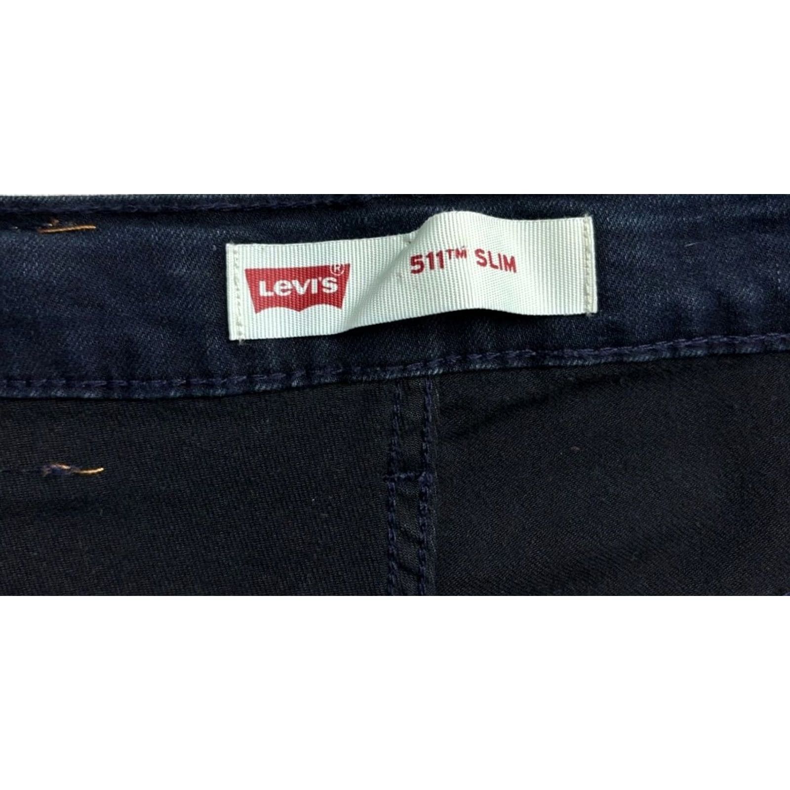 Levi's Levi's 511 Slim Fit Jeans Blue Stretch Dark Wash 81917 Womens Size 12R 26x24.5 Size 34" / US 12 / IT 48 - 3 Thumbnail