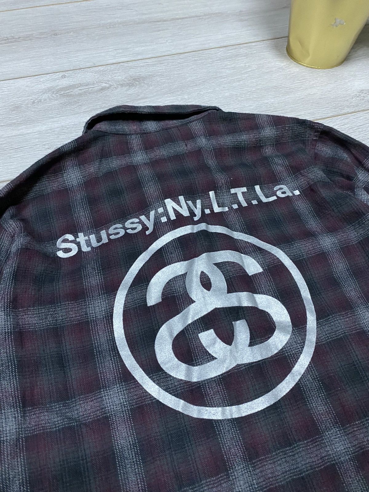 Stussy Stussy flannel big logo SS vintage check shirt Size US S / EU 44-46 / 1 - 2 Thumbnail