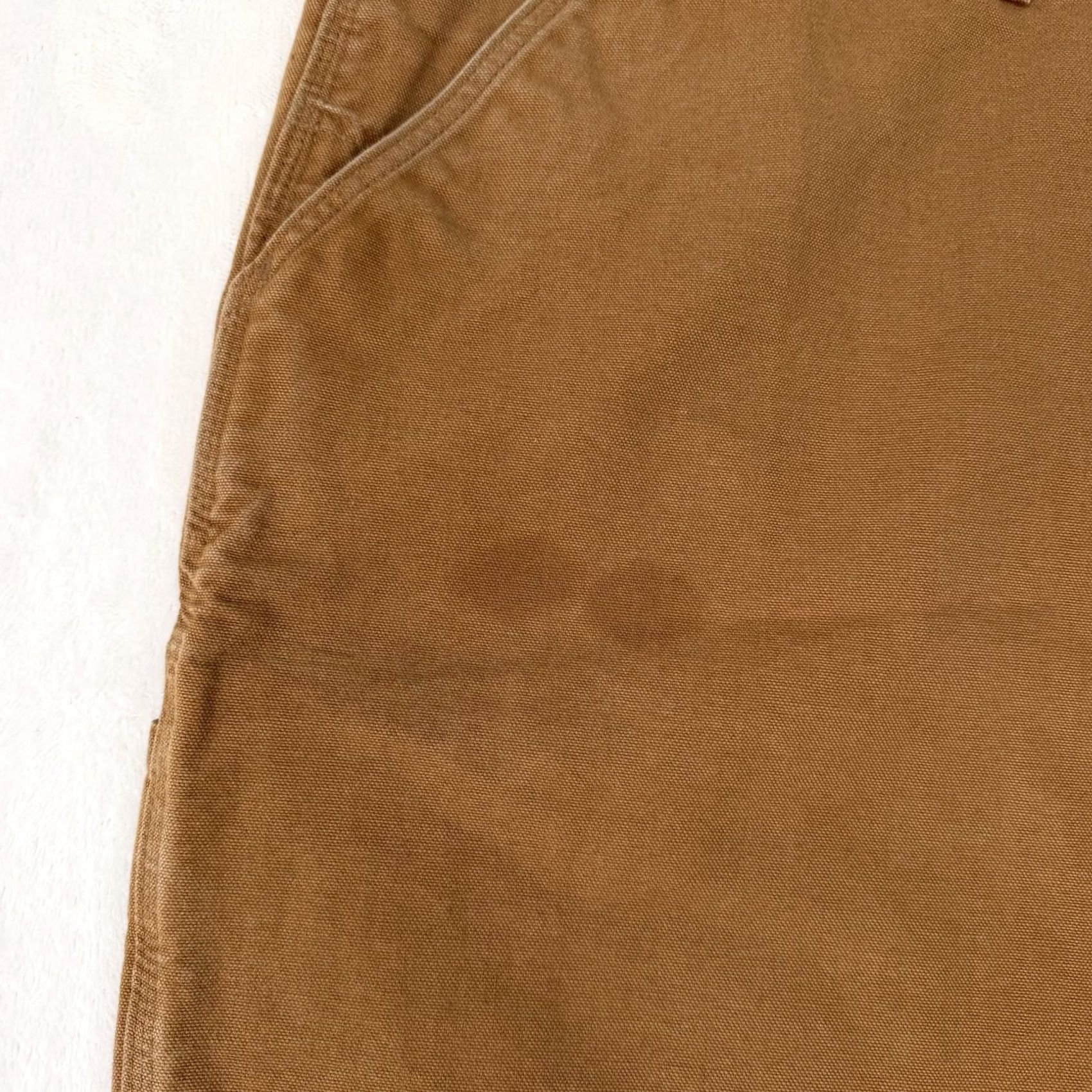 Carhartt VINTAGE Carhartt Jeans Pants Mens 50x30 Brown Canvas Carpenter Work Dungaree BRN Brown Cotton Relaxed Cargo Pocket Straight 50 Mens Size US 34 / EU 50 - 5 Thumbnail