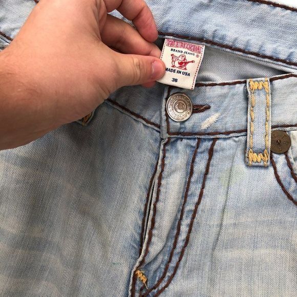 True Religion × Vintage Vintage True Religion Jeans Size 36 RICKY SUPER T Blue RARE Size US 36 / EU 52 - 4 Thumbnail