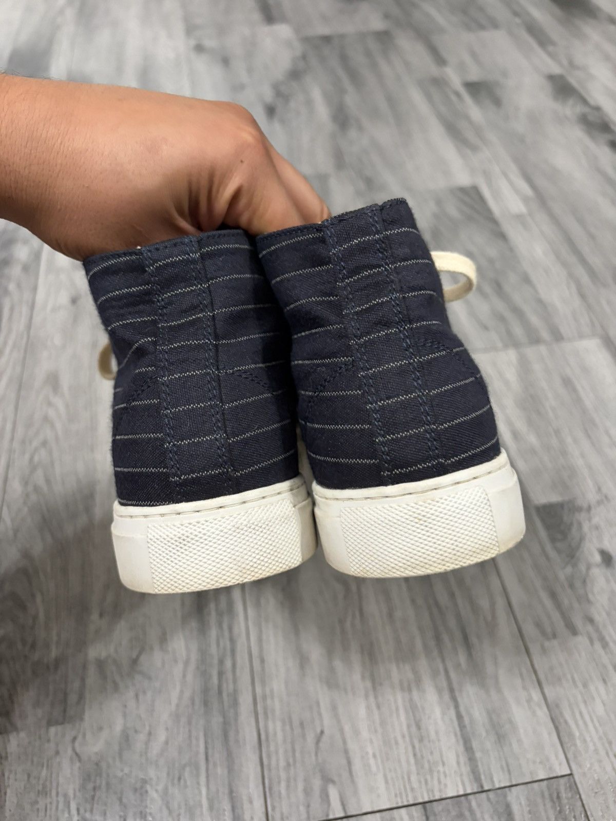 SOFIE D'HOORE Sofie D'Hoore Black High-Top Sneakers with Cream Laces Size US 10 / IT 40 - 4 Thumbnail