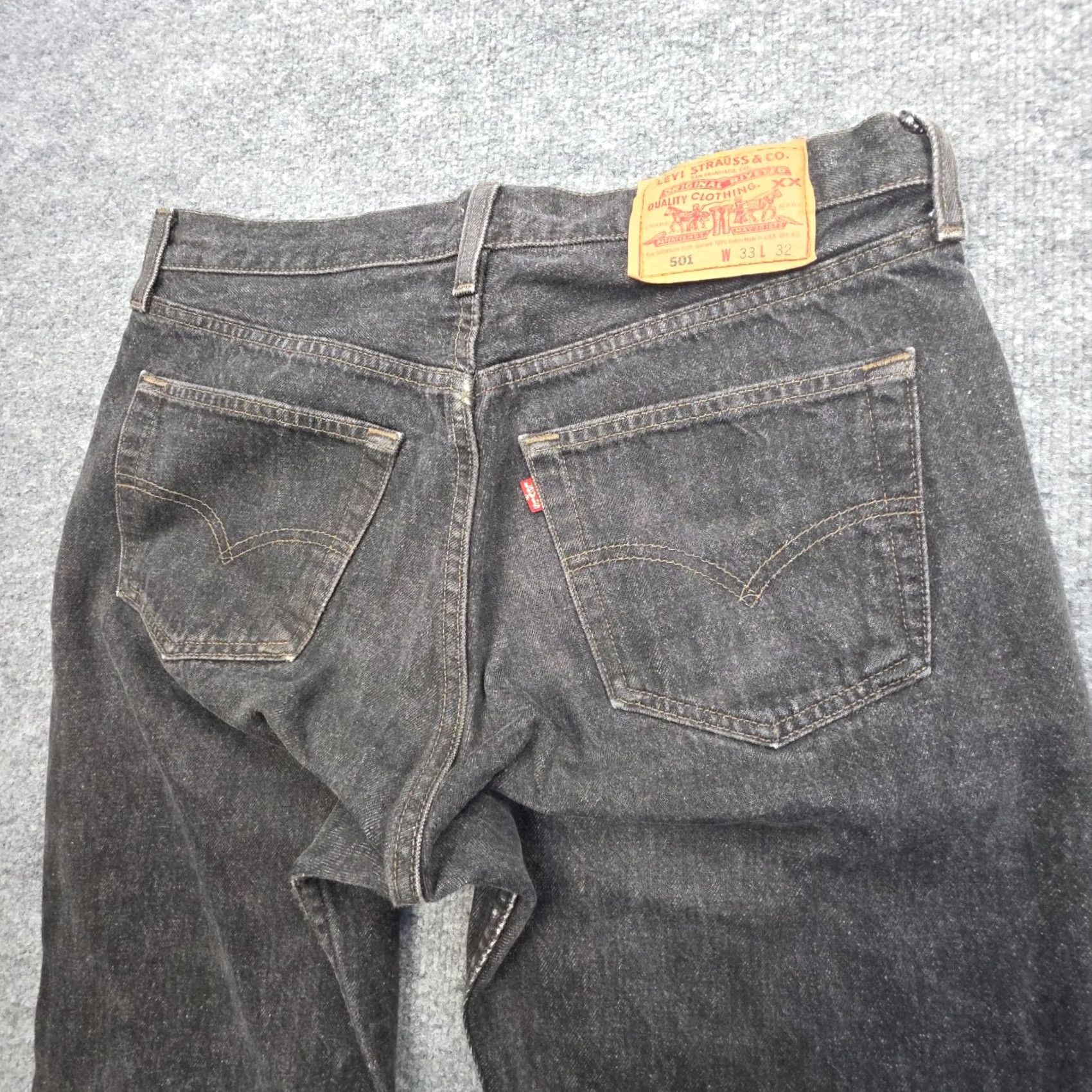 Levi's Vintage Levi'S 501 Jeans Mens - 31 x 29 (US Made) Black Distressed Size US 31 - 4 Thumbnail