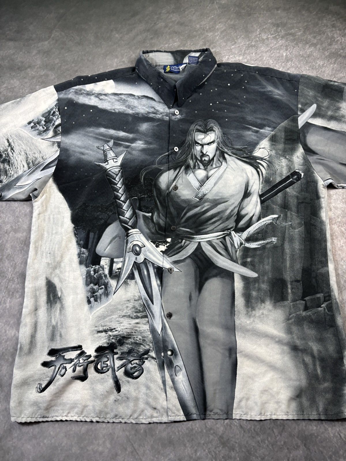 Japanese Brand × Vintage Vintage All Over Print Polo Shortsleeve Anime Edgy Y2K XL Size US XXL / EU 58 / 5 - 3 Thumbnail