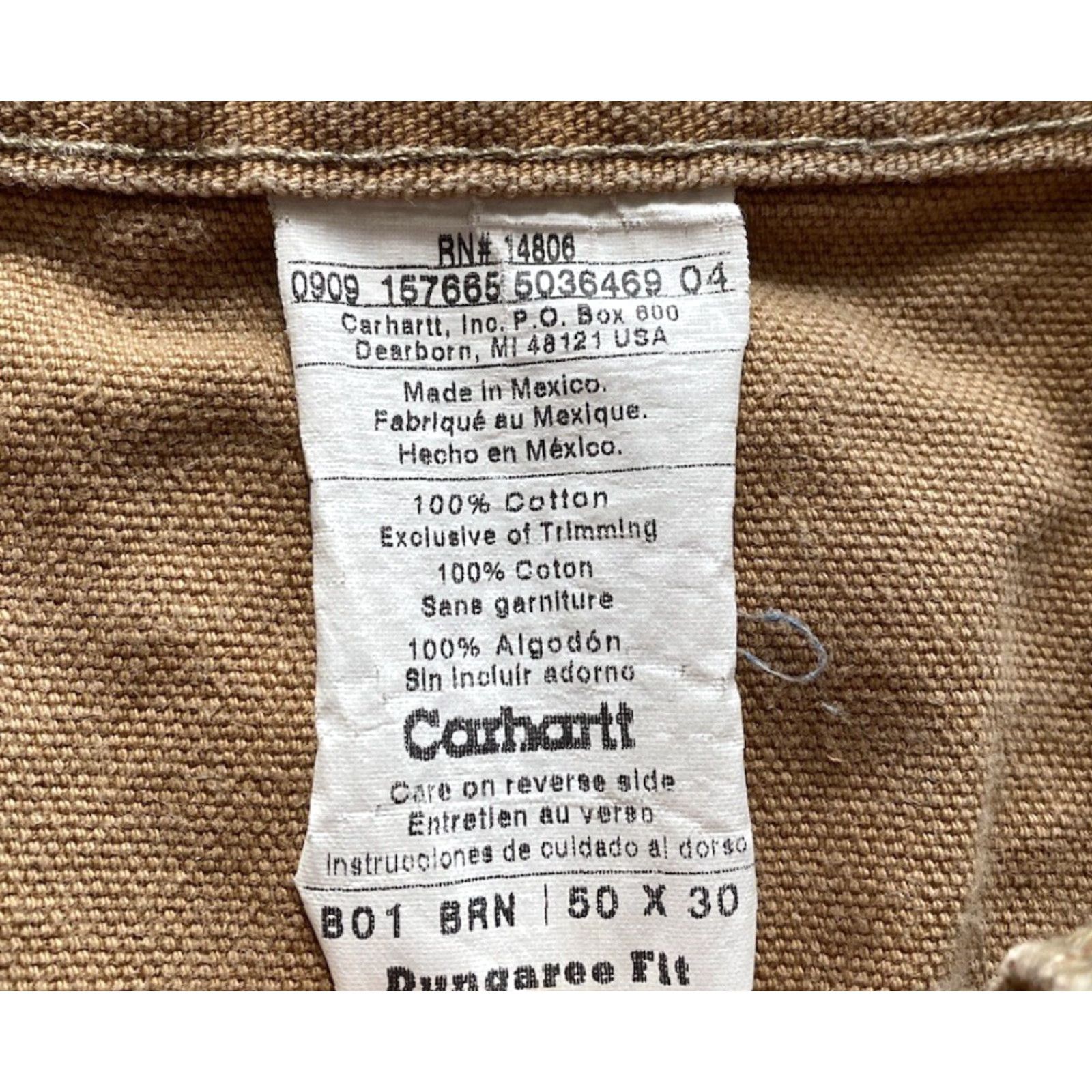 Carhartt VINTAGE Carhartt B01 BRN Men’s Double Knee Pants 50x30 Brown Mens Pants Brown 50 30 Big & Tall Inseam 30 Size US 34 / EU 50 - 3 Thumbnail