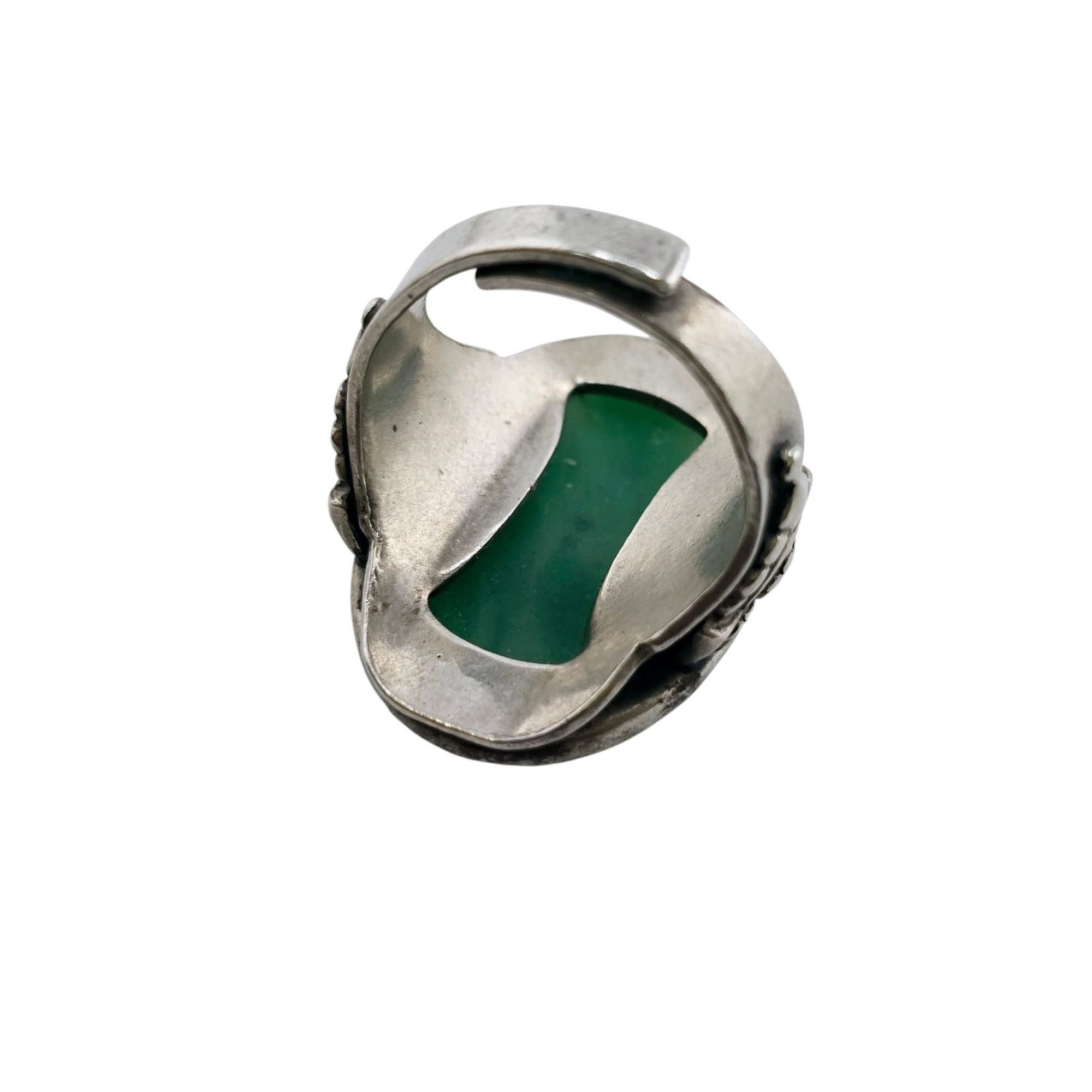 Vintage Vintage Decorative Silvertone Glass or Tourmaline Fancy Shan Size ONE SIZE - 4 Thumbnail