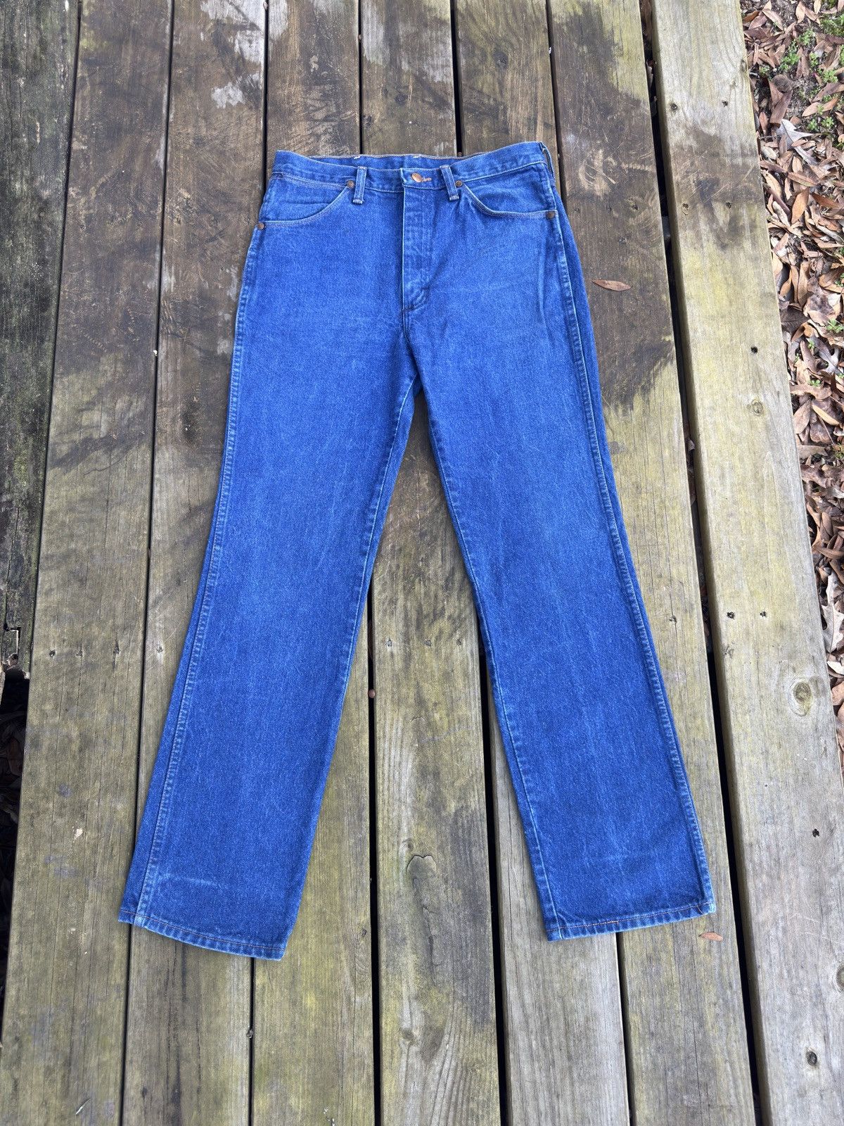 Wrangler vintage 80’s wrangler blue jeans Size 33" - 2 Thumbnail