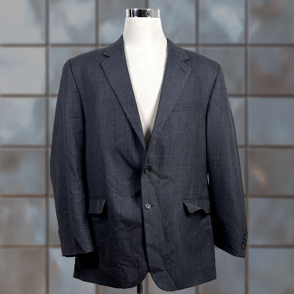 Ralph Lauren Ralph Lauren LRL SPORT COAT 48L Wool Knit Two-Button Vented Blue Gray Single-Breasted Jacket Mens Regular Size 48 Size US XS / EU 42 / 0 - 1 Thumbnail