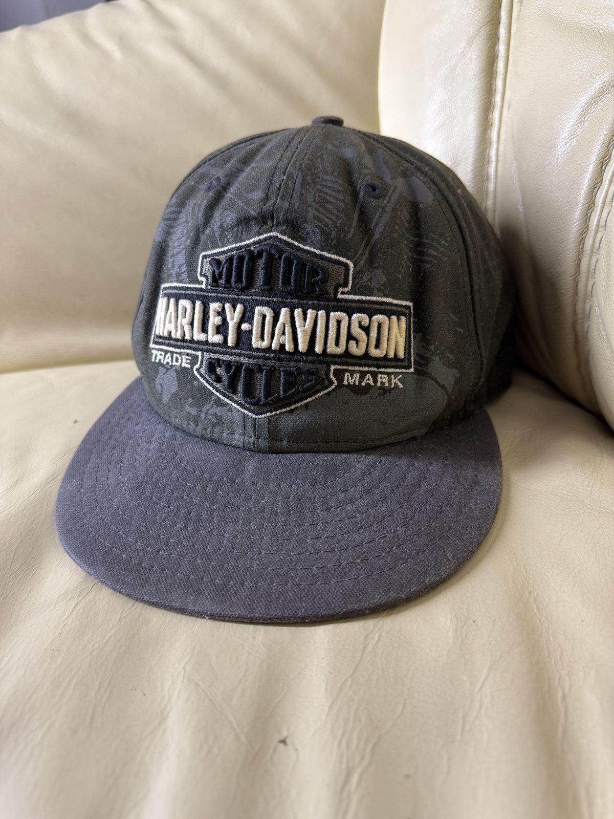 Harley Davidson Vintage Harley Davidson New Era Waxed Snap Back Cap Size ONE SIZE - 2 Thumbnail