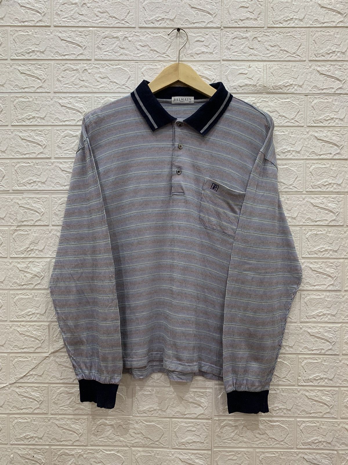 Balmain Balmain boxy fit longsleeve polo shirt Size US L / EU 52-54 / 3 - 1 Thumbnail
