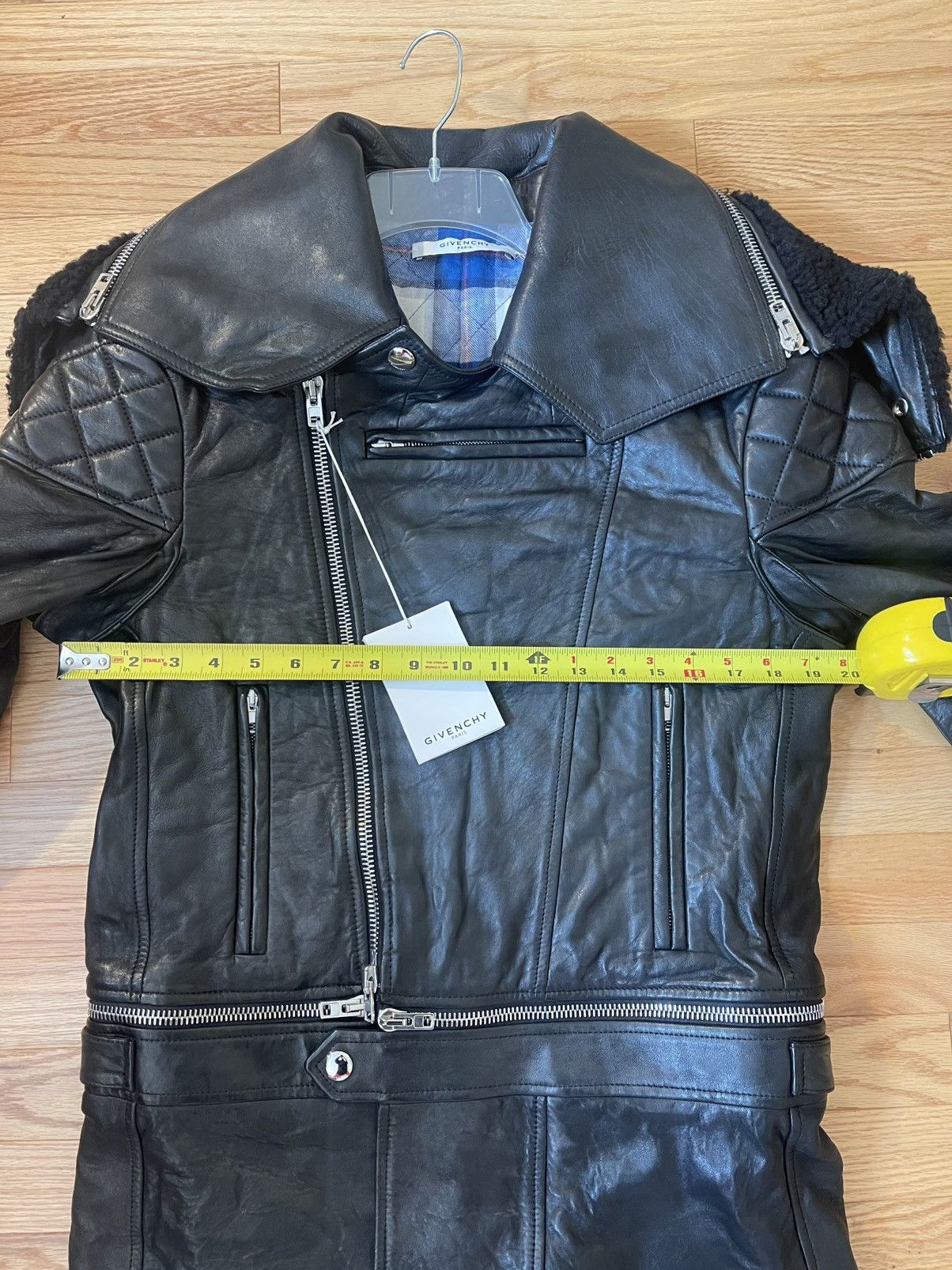 Givenchy NEW Givenchy Long Lambskin Moto Coat: Zip off hood Size US M / EU 48-50 / 2 - 3 Thumbnail