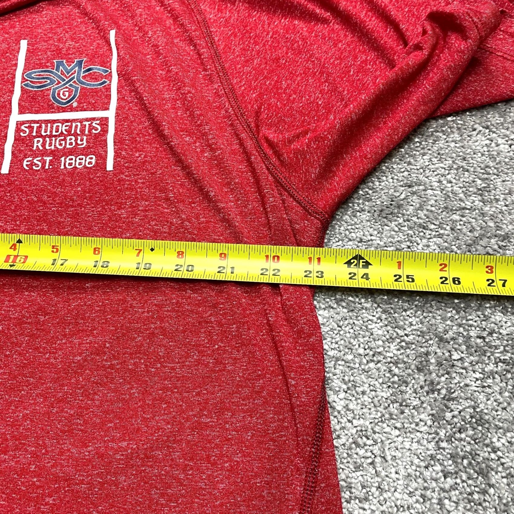 Adidas Adidas Rugby Shirt Mens 2XL Red Short Sleeve Saint Mary's Student Logo Climalite Size US XXL / EU 58 / 5 - 7 Thumbnail