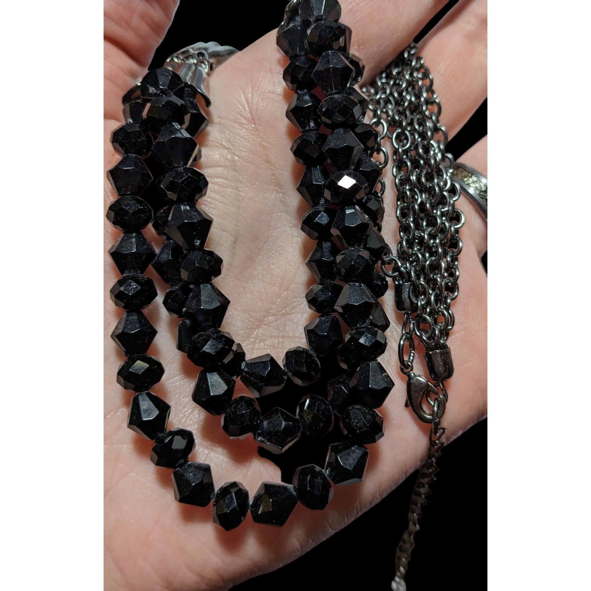 Other Glam Goth Multilayer Glass Beaded Necklace Size ONE SIZE - 3 Thumbnail