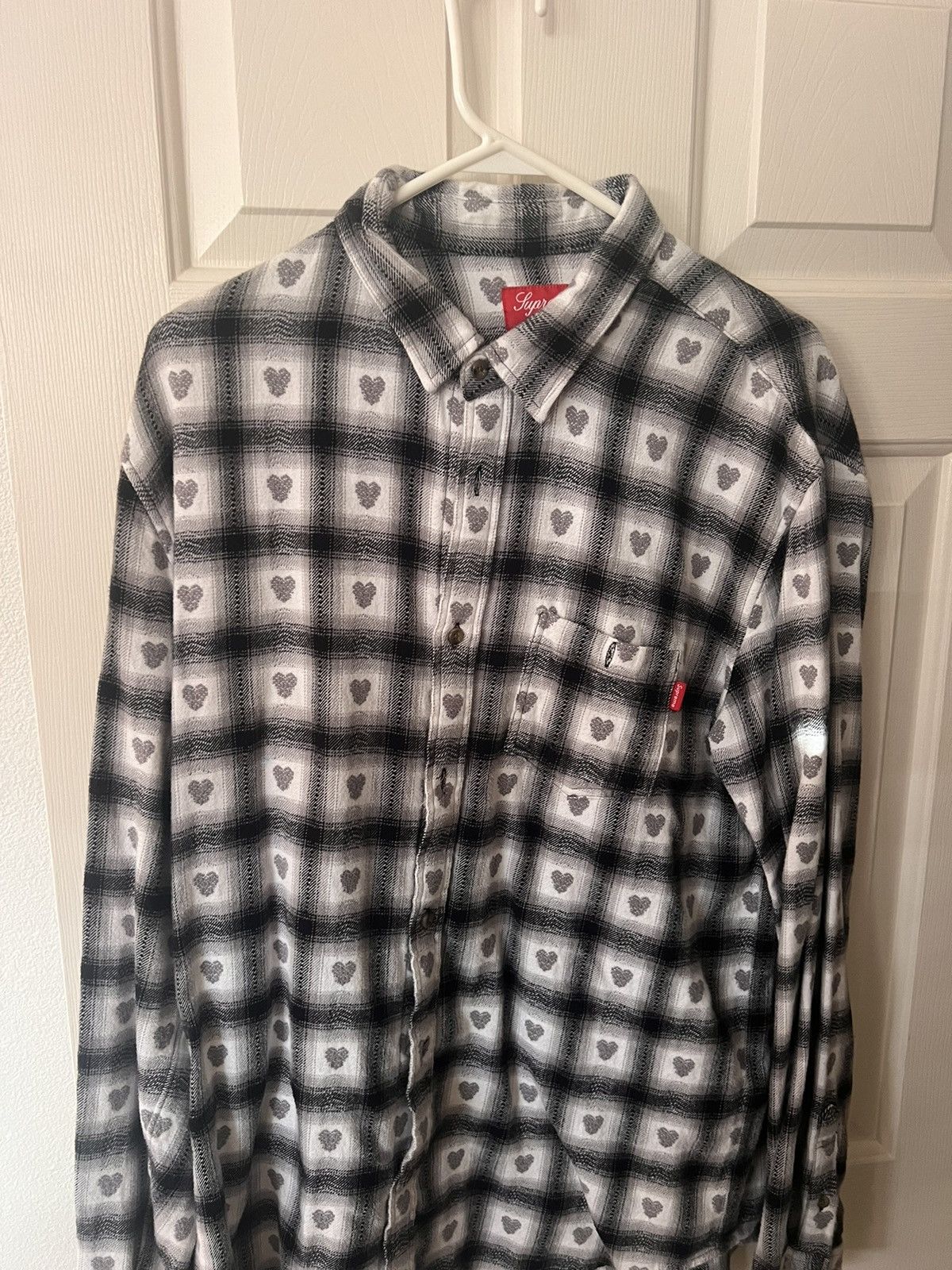 Supreme Supreme Hearts Plaid Flannel | Grailed