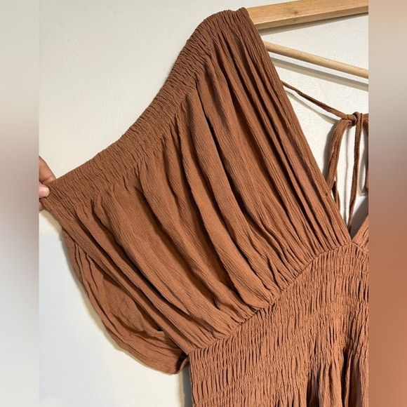 Other Miou Muse Rust Brown Pleated Maxi Dress Women’s Size L Size L / US 10 / IT 46 - 7 Thumbnail