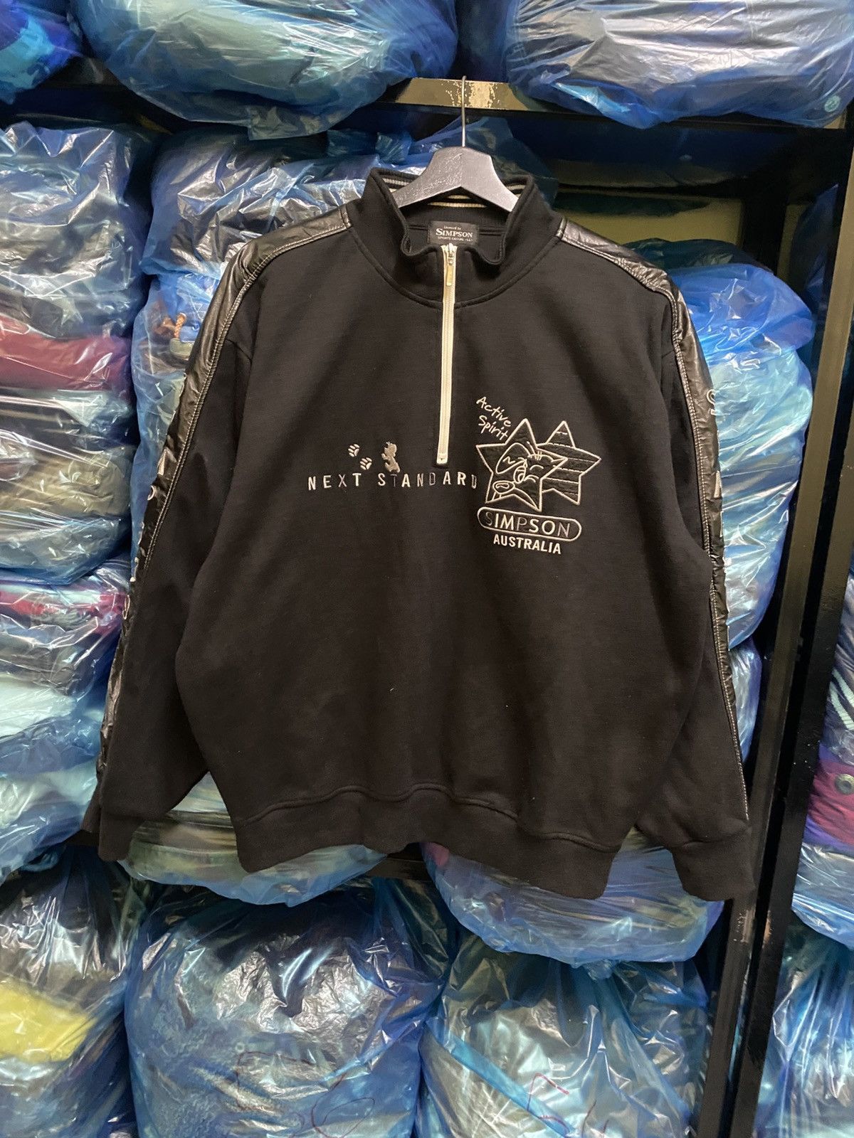 Other VINTAGE SIMPSON 1/2 ZIPPER SWEATSHIRT Size US L / EU 52-54 / 3 - 1 Thumbnail