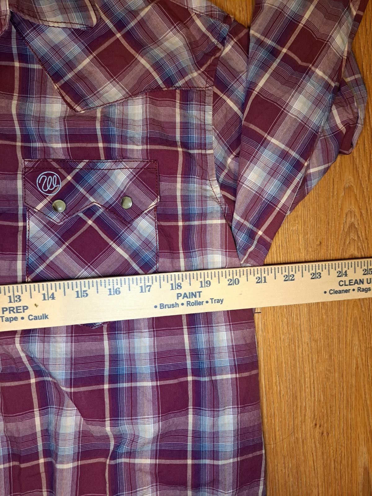 Wrangler Wrangler Pearl Snap Shirt Mens Large Red Plaid Cotton Size US L / EU 52-54 / 3 - 8 Thumbnail