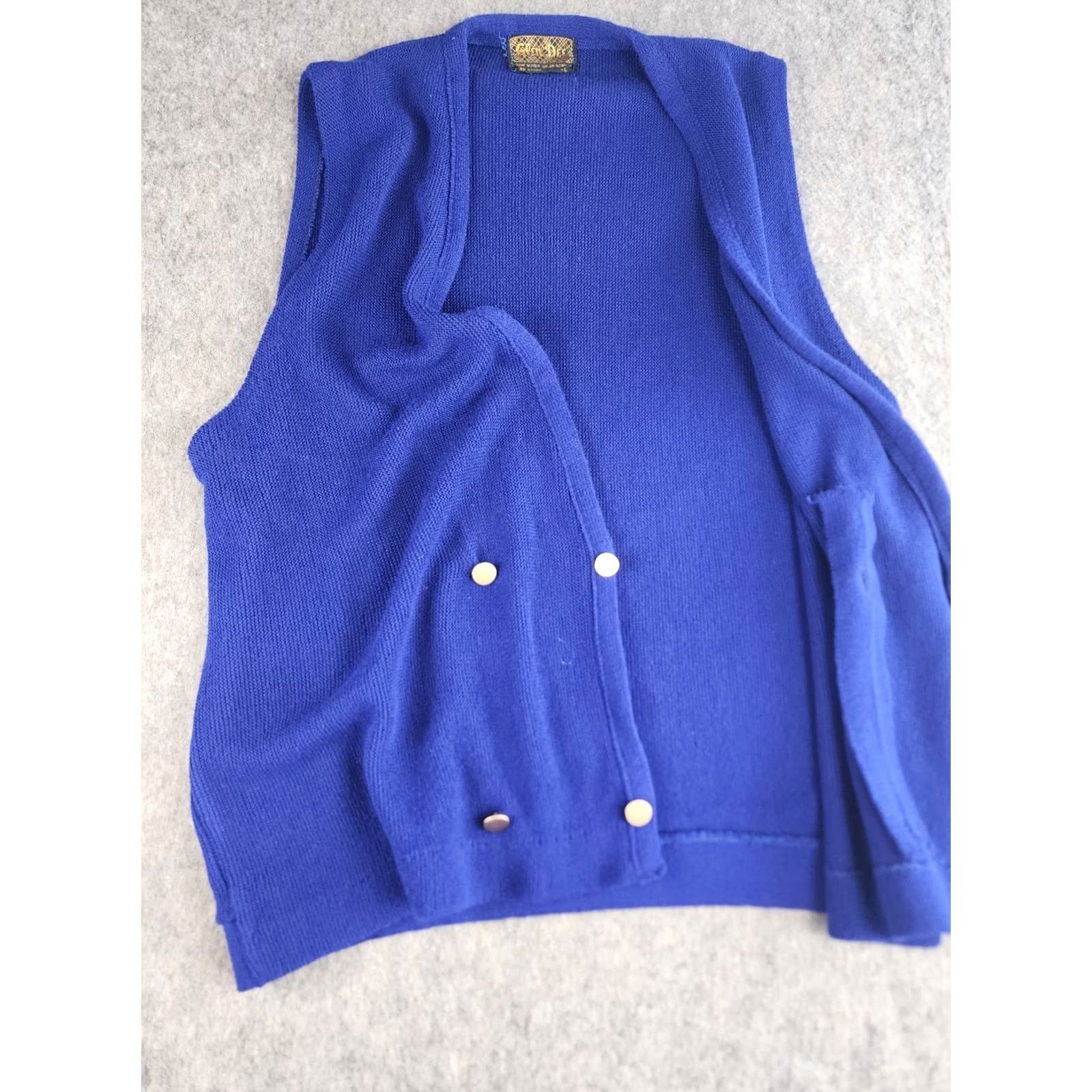 Vintage VINTAGE Glen Dee Sweater Large Blue Alpaca Wool Blend Knit Cardigan Rockabilly Hipster 1960s Size US L / EU 52-54 / 3 - 2 Thumbnail