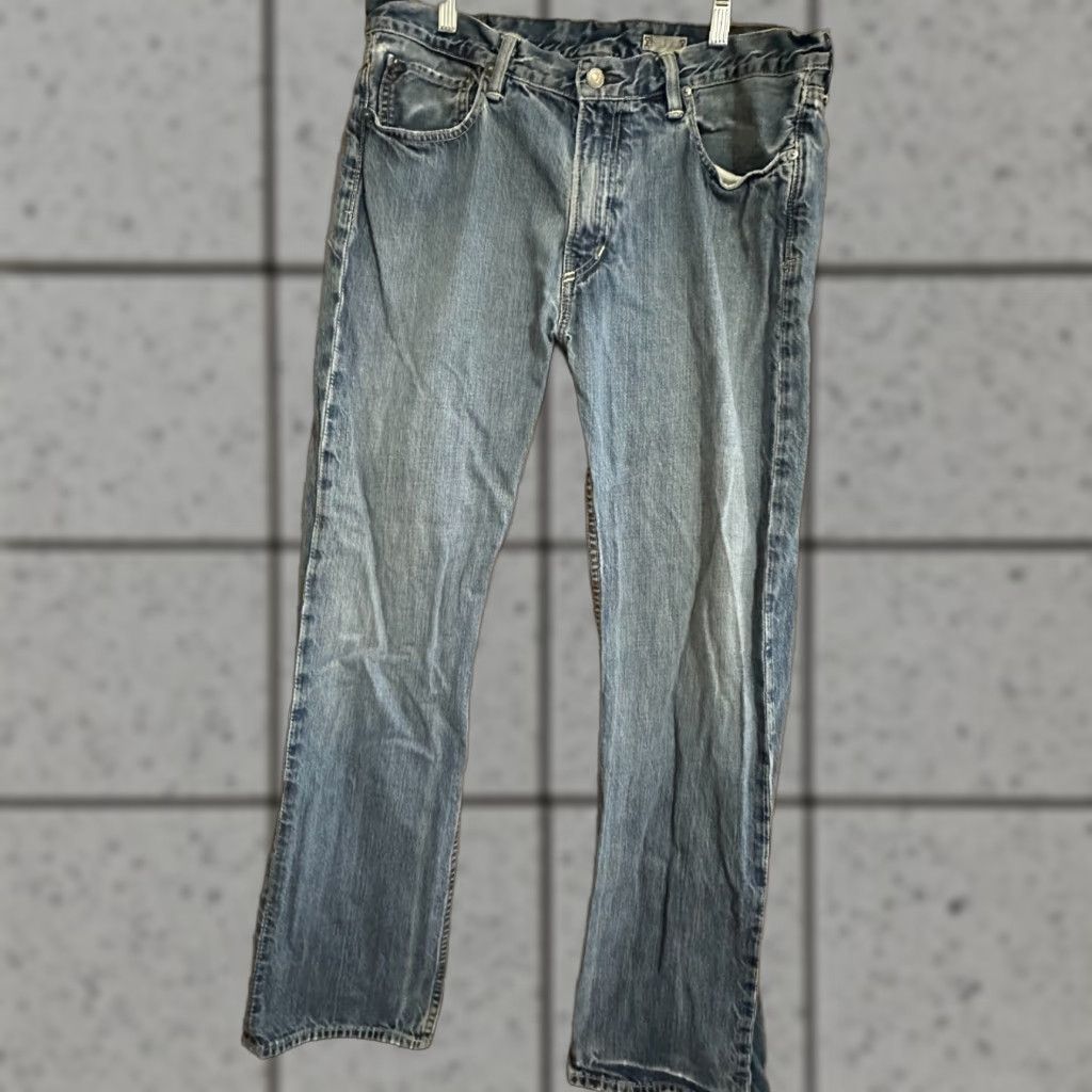 Polo Ralph Lauren VINTAGE Polo Ralph Lauren Jeans 5-Pocket Straight Leg Men's 34x32 Blue Medium Wash Regular Denim 100% Cotton Belt Loops Size US S / EU 44-46 / 1 - 1 Thumbnail