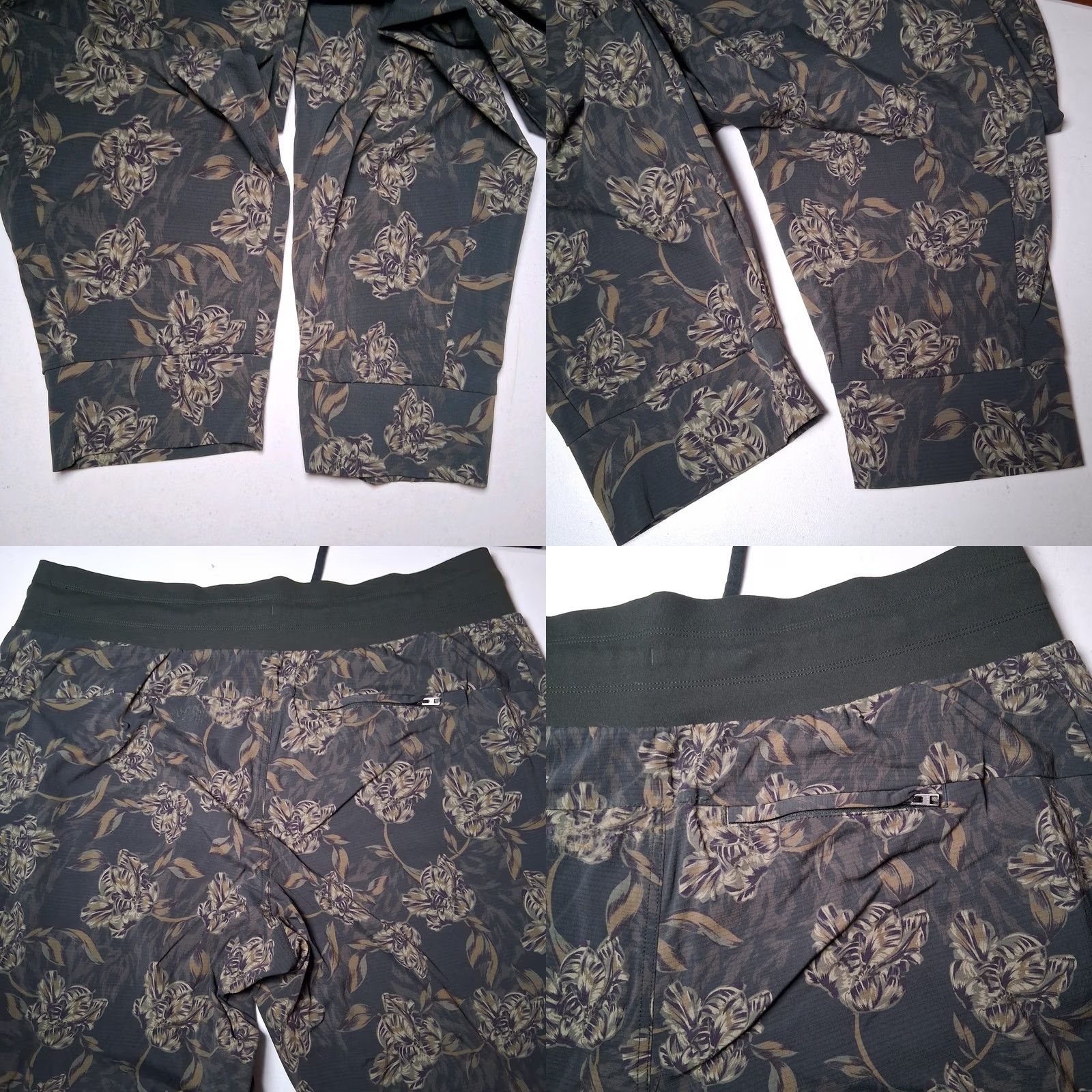 Athleta Athleta Jogger Pants Green Purple Floral Rip Stop Trekkie North 18 Women Size 40" / US 18 - 8 Thumbnail
